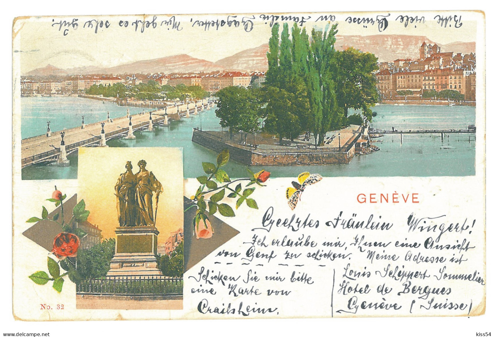 EL 06 - 17049 GENEVE, Litho, Switzerland - Old Postcard - Used - 1899 - Other & Unclassified