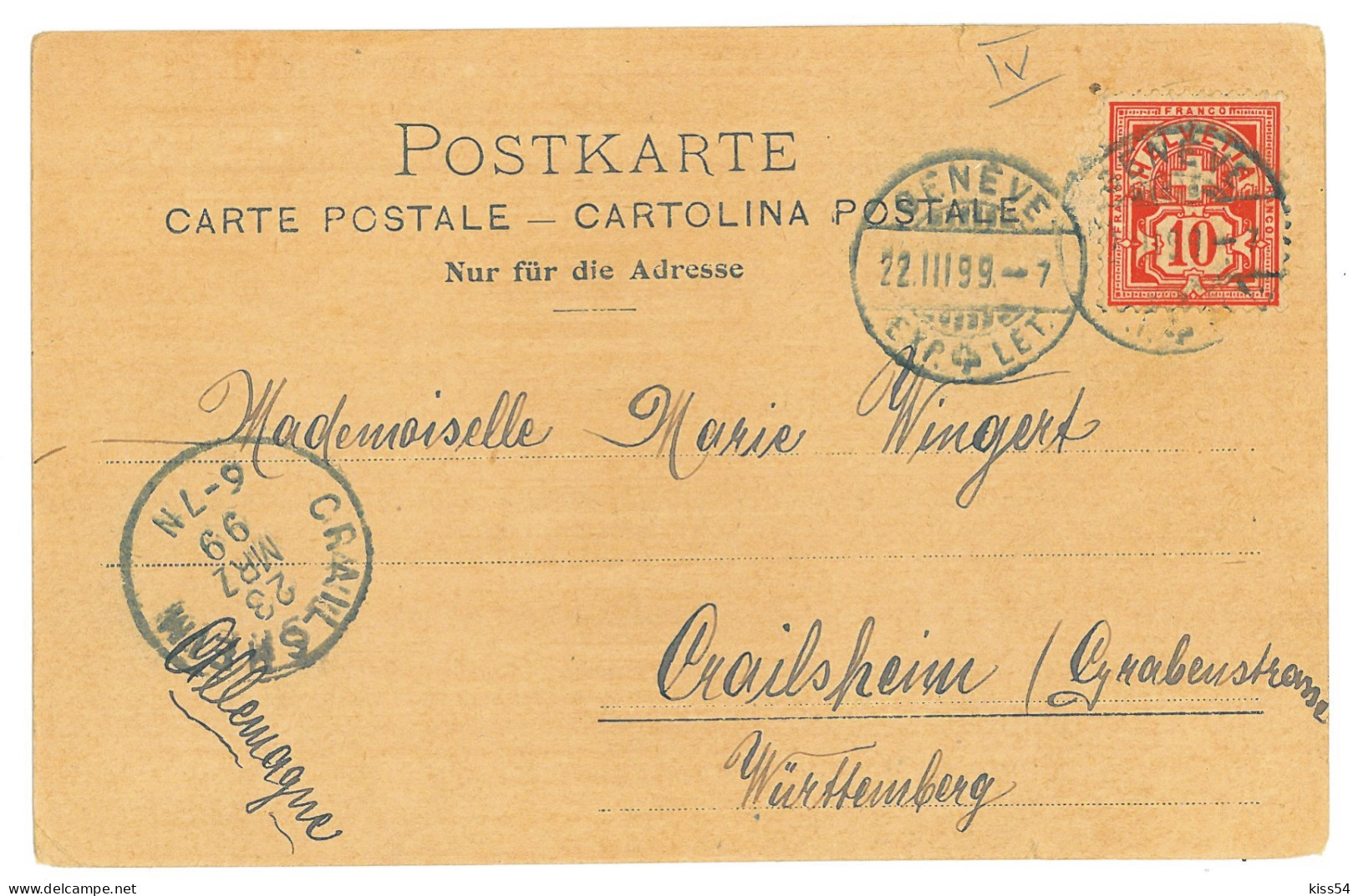 EL 06 - 17049 GENEVE, Litho, Switzerland - Old Postcard - Used - 1899 - Sonstige & Ohne Zuordnung
