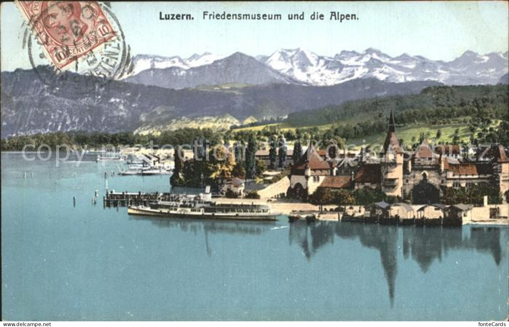 12316080 Luzern LU Friedensmuseum Vierwaldstaettersee Dampfer Alpen Luzern - Altri & Non Classificati