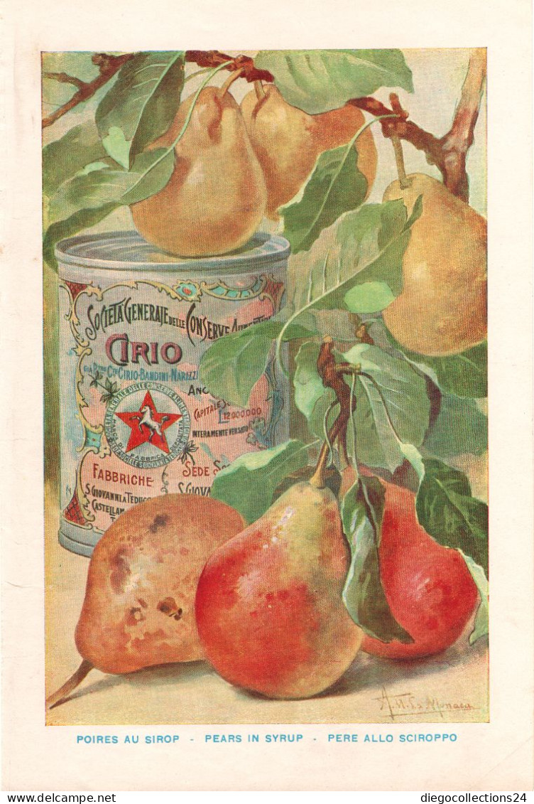 1920 CIRIO Volantino Pubblicitario In Originale - Afiches