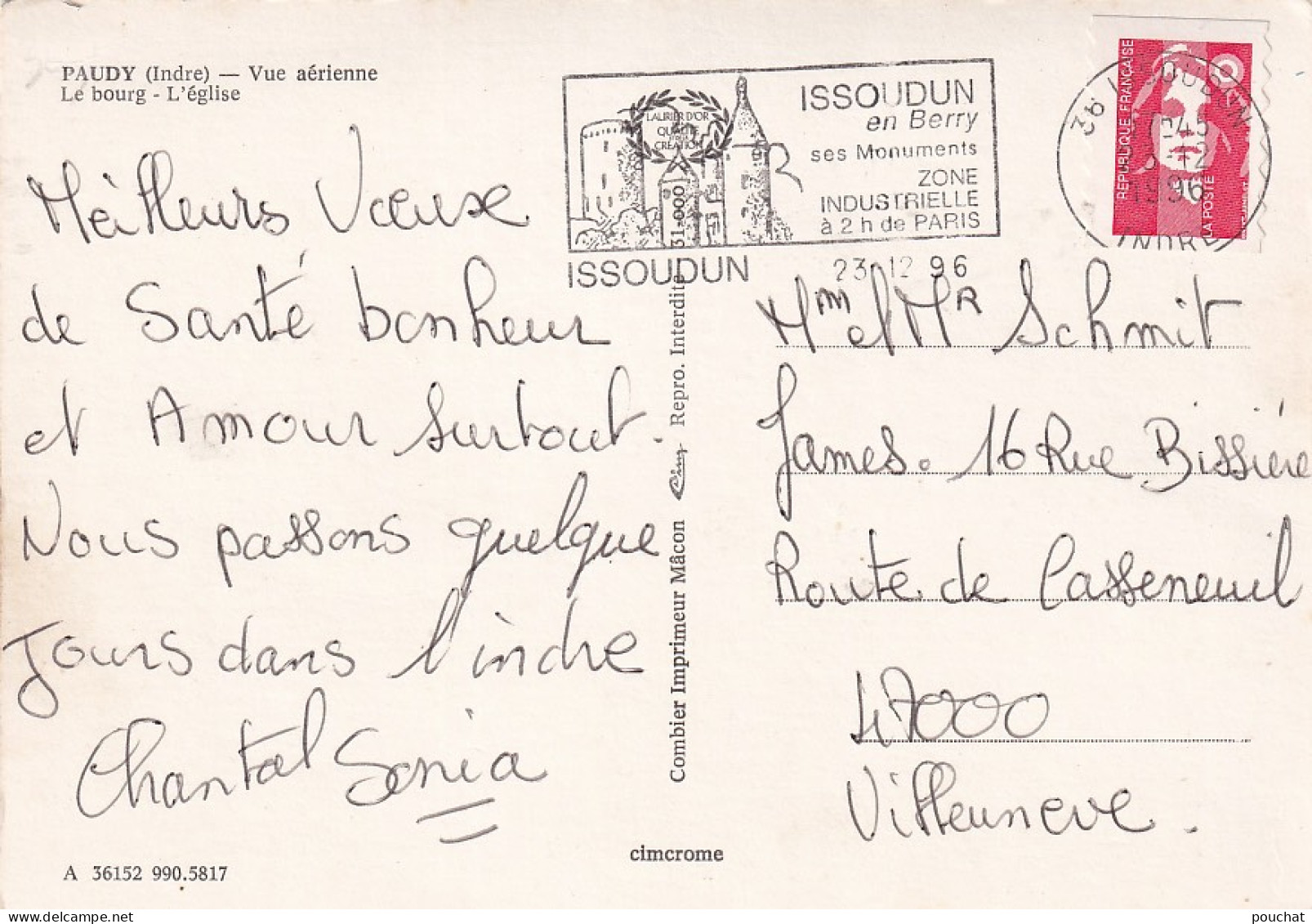 UR Nw31-(36) PAUDY - VUE AERIENNE - LE BOURG - L'EGLISE - Other & Unclassified