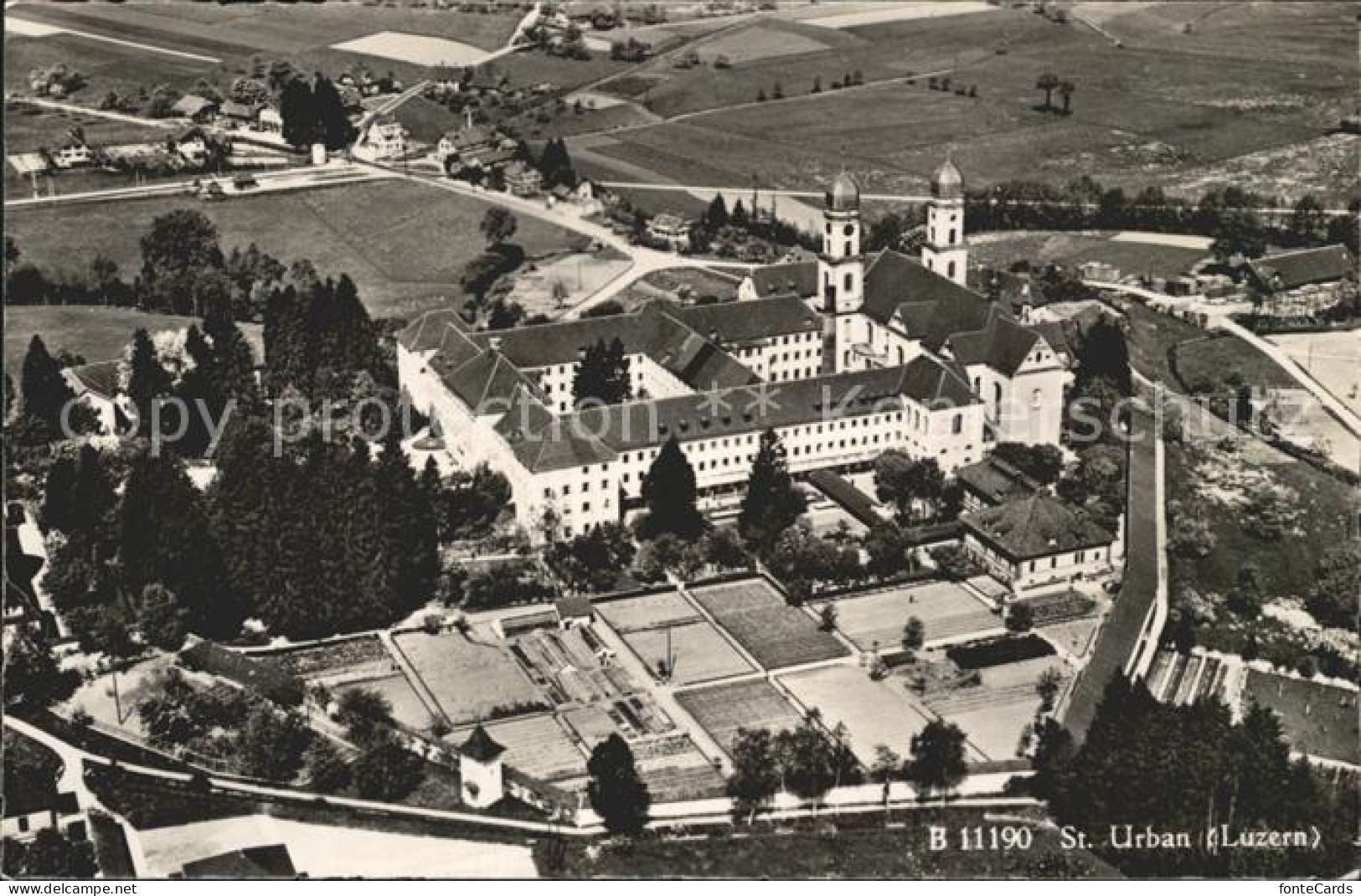 12316023 St Urban Willisau Kloster Fliegeraufnahme St. Urban - Sonstige & Ohne Zuordnung