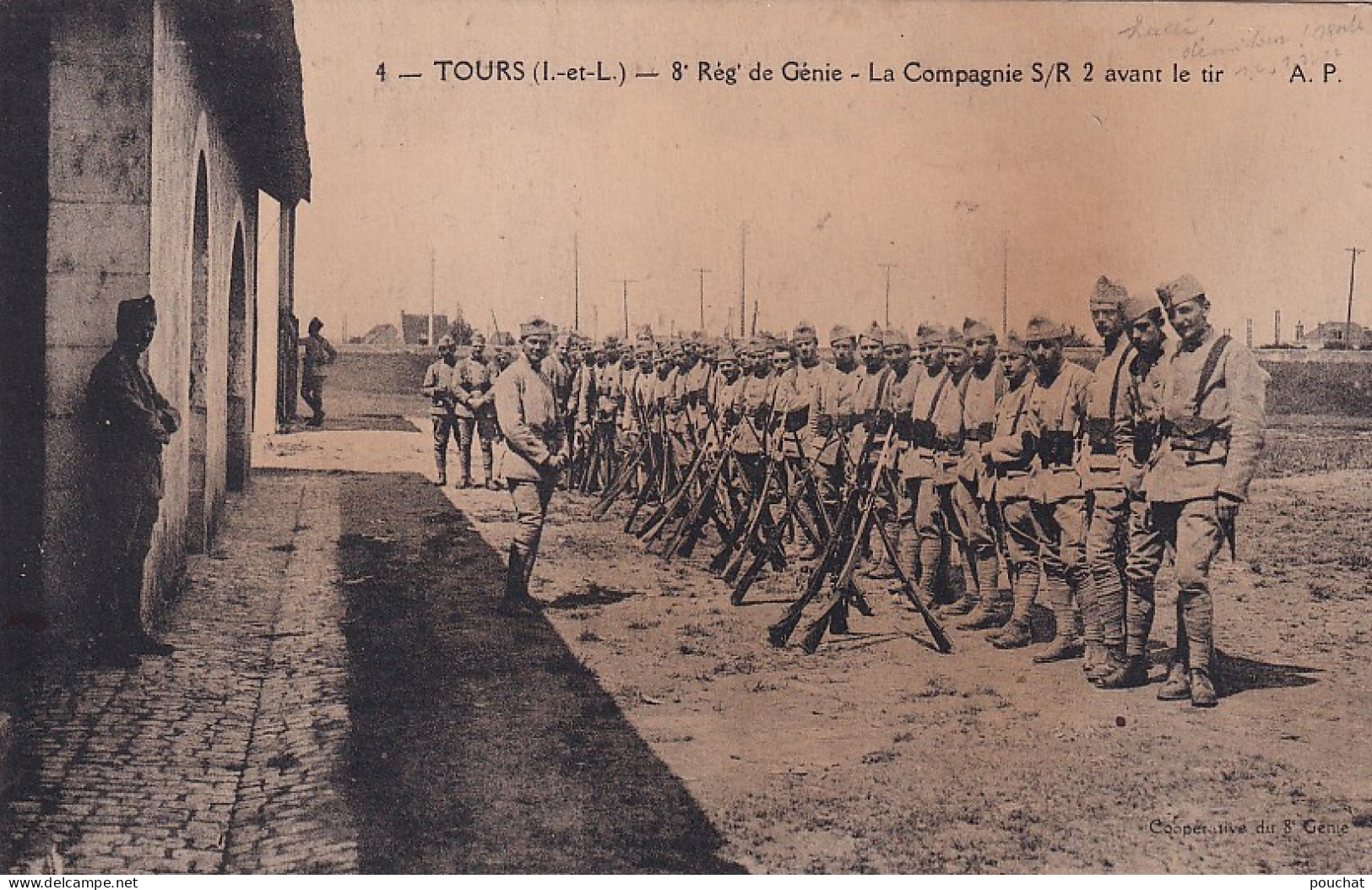 UR Nw32-(37) TOURS - 8e REGIMENT DU GENIE - LA COMPAGNIE  AVANT LE TIR - Régiments