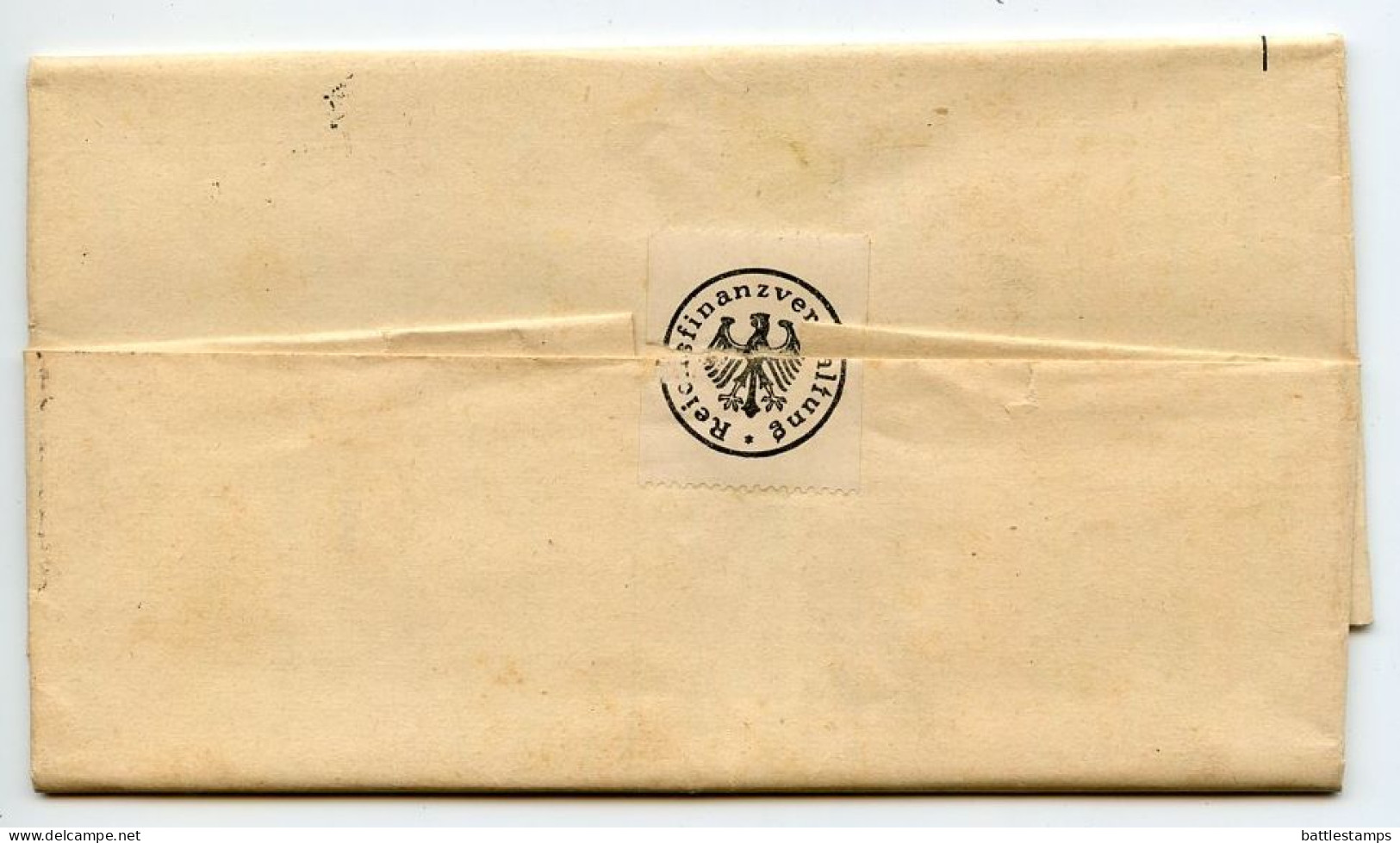 Germany 1937 Official Folded Document Cover; Melle - Finanzamt (Tax Office); Einkommensteuerbescheid (Income Tax Notice) - Covers & Documents