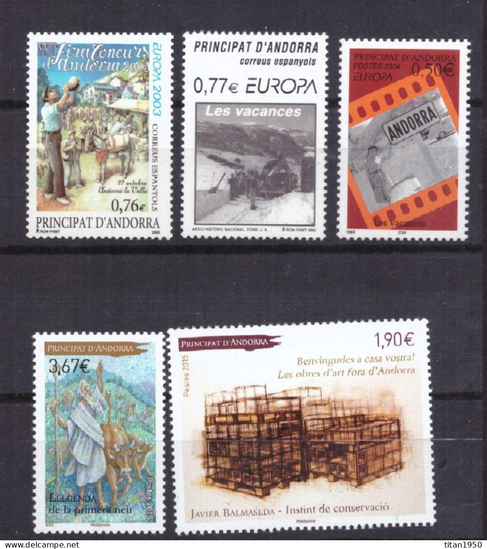 ANDORRE - Lot De 5 Timbres Neufs ** - - Otros & Sin Clasificación