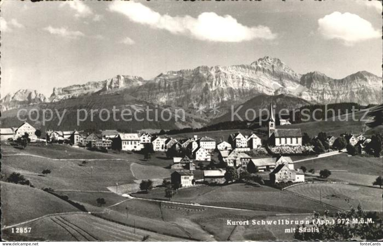 12315951 Schwellbrunn Gesamtansicht Kurort Mit Saentis Appenzeller Alpen Schwell - Sonstige & Ohne Zuordnung