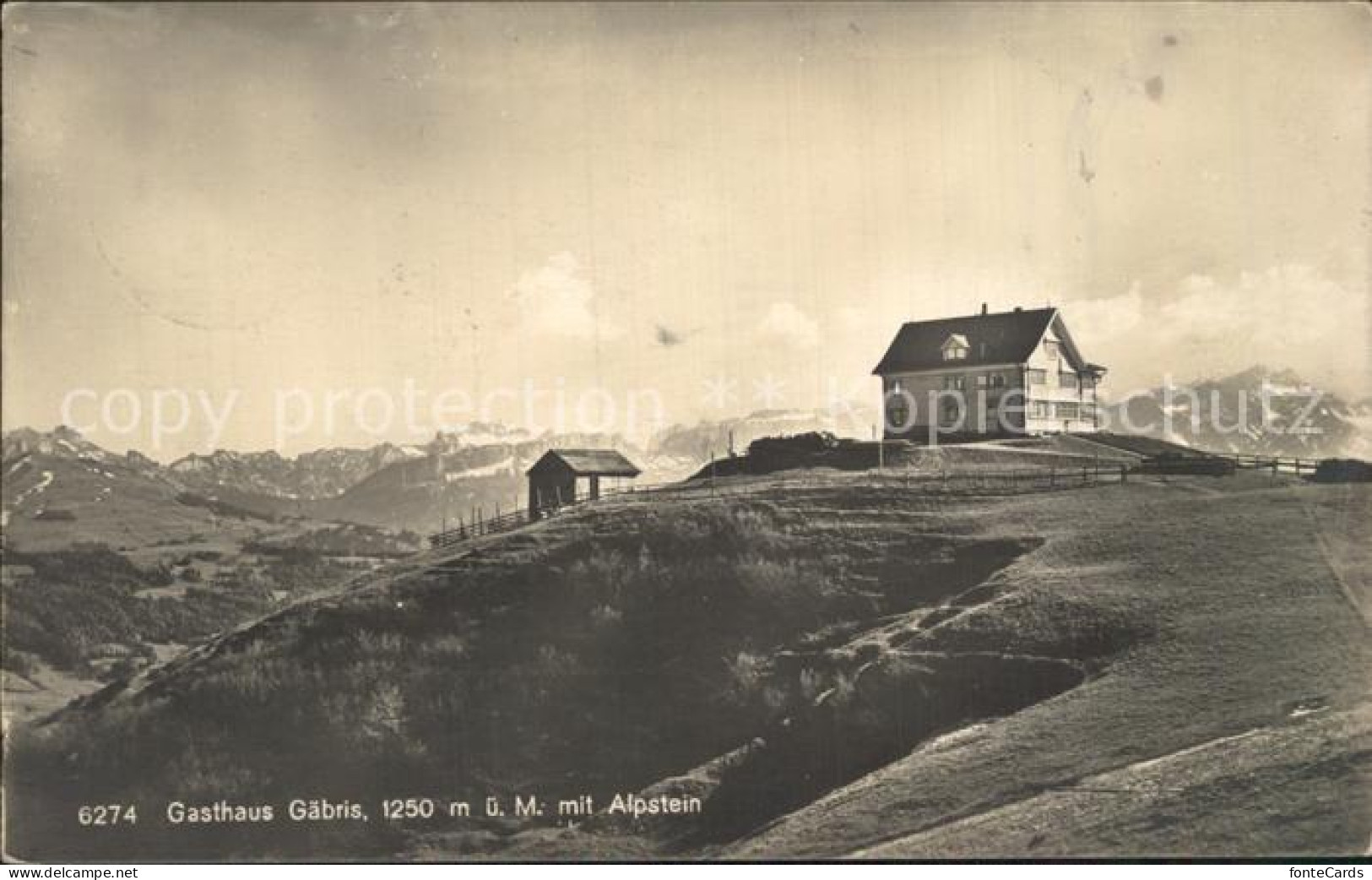 12315932 Gais AR Gasthaus Gaebris Mit Alpstein Appenzeller Alpen Gais - Sonstige & Ohne Zuordnung