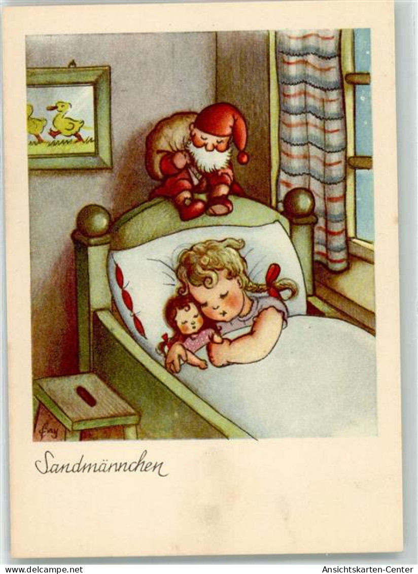 39176306 - Kind Schlaeft Mit Einer Puppe Sign. Ernst Bay  AK - Fairy Tales, Popular Stories & Legends