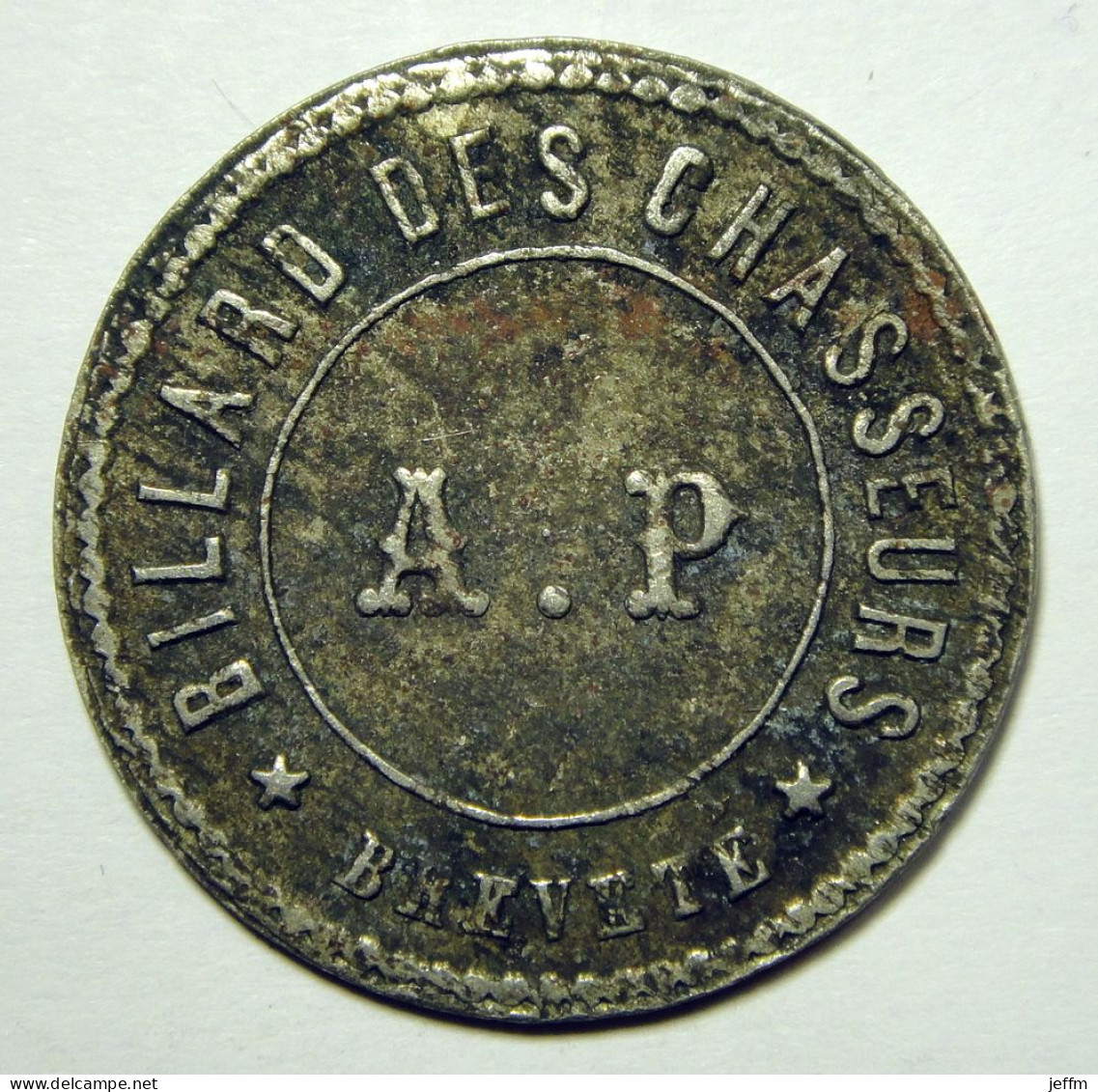 Lyon - Billard Des Chasseurs - Consommation 25 Centimes - Elie B110.2 - Monétaires / De Nécessité