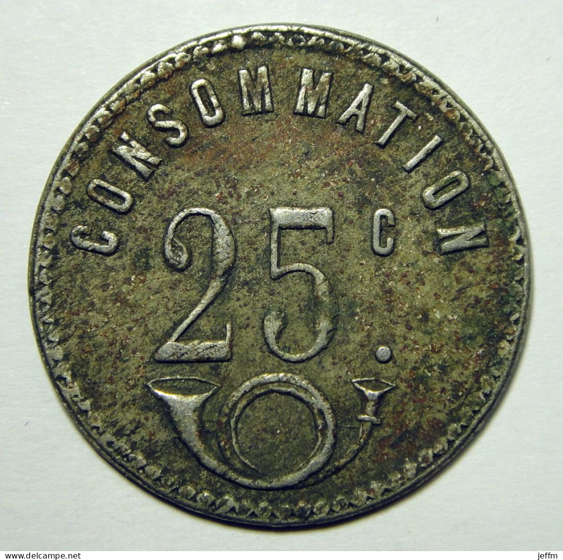 Lyon - Billard Des Chasseurs - Consommation 25 Centimes - Elie B110.2 - Monétaires / De Nécessité