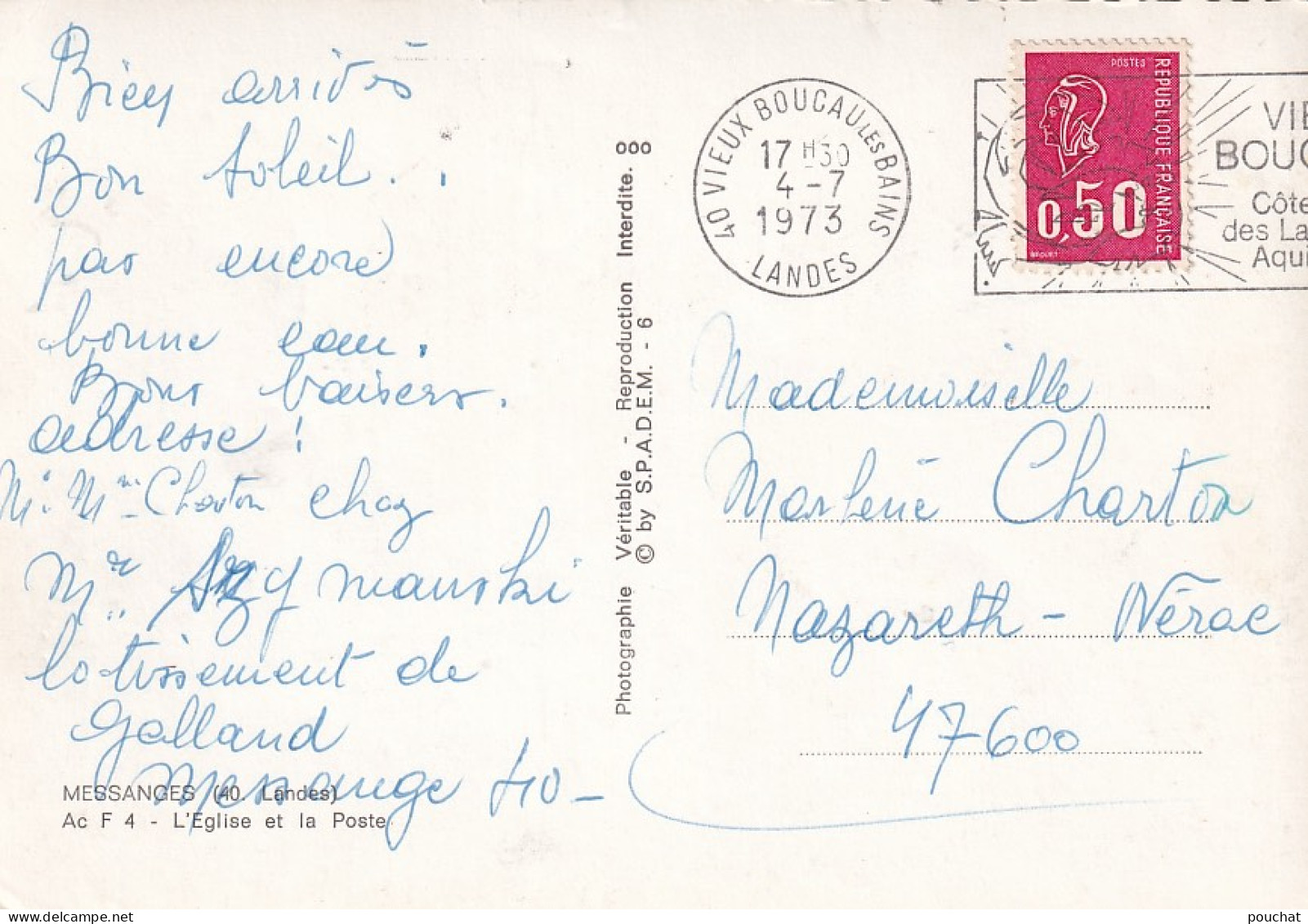 UR Nw35-(40) MESSANGES - L'EGLISE ET LA POSTE - Other & Unclassified