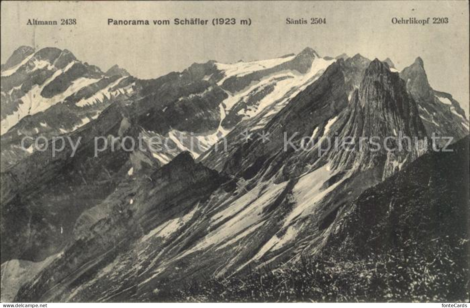 12315918 Appenzell IR Gebirgspanorama Vom Schaefler Altmann Saentis Oehrlikopf A - Andere & Zonder Classificatie