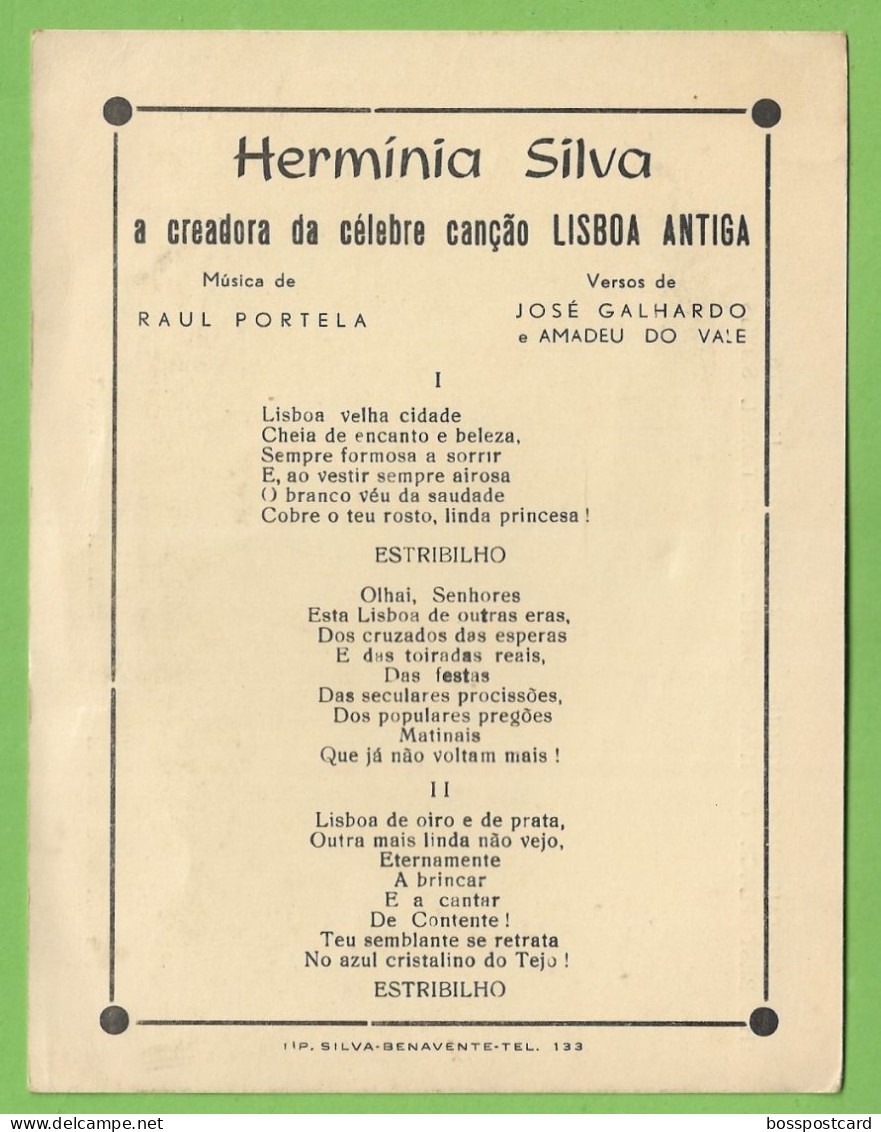 Lisboa - Hermínia Silva - Fado - Fadista - Música - Teatro - Cinema - Actor - Actriz - Portugal - Programs