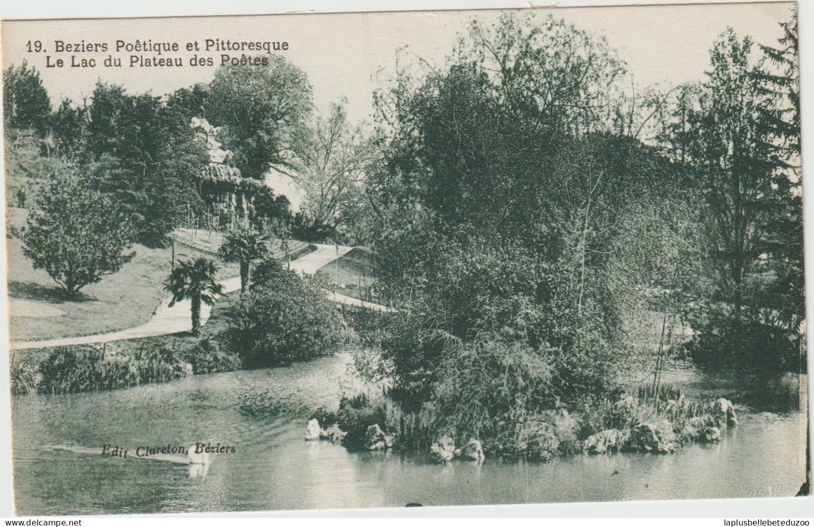 CPA - 34 - BEZIERS - Le Lac Du Plateau Des Poêtes - BEZIER Poêtique Et Pittoresque - Vers 1930 Pas Courant - Beziers