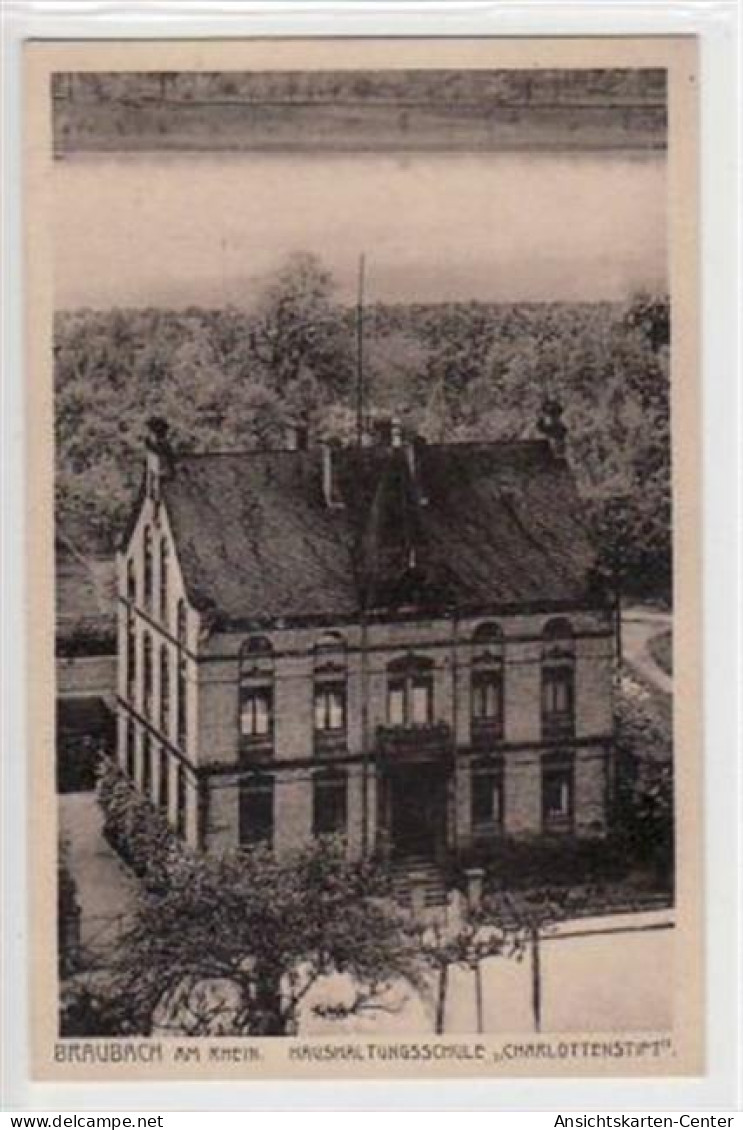 39053706 - Braubach Am Rhein Mit Haushaltungsschule Charlottenstift. Ungelaufen Handschriftliches Datum Von 1918. Top E - Braubach