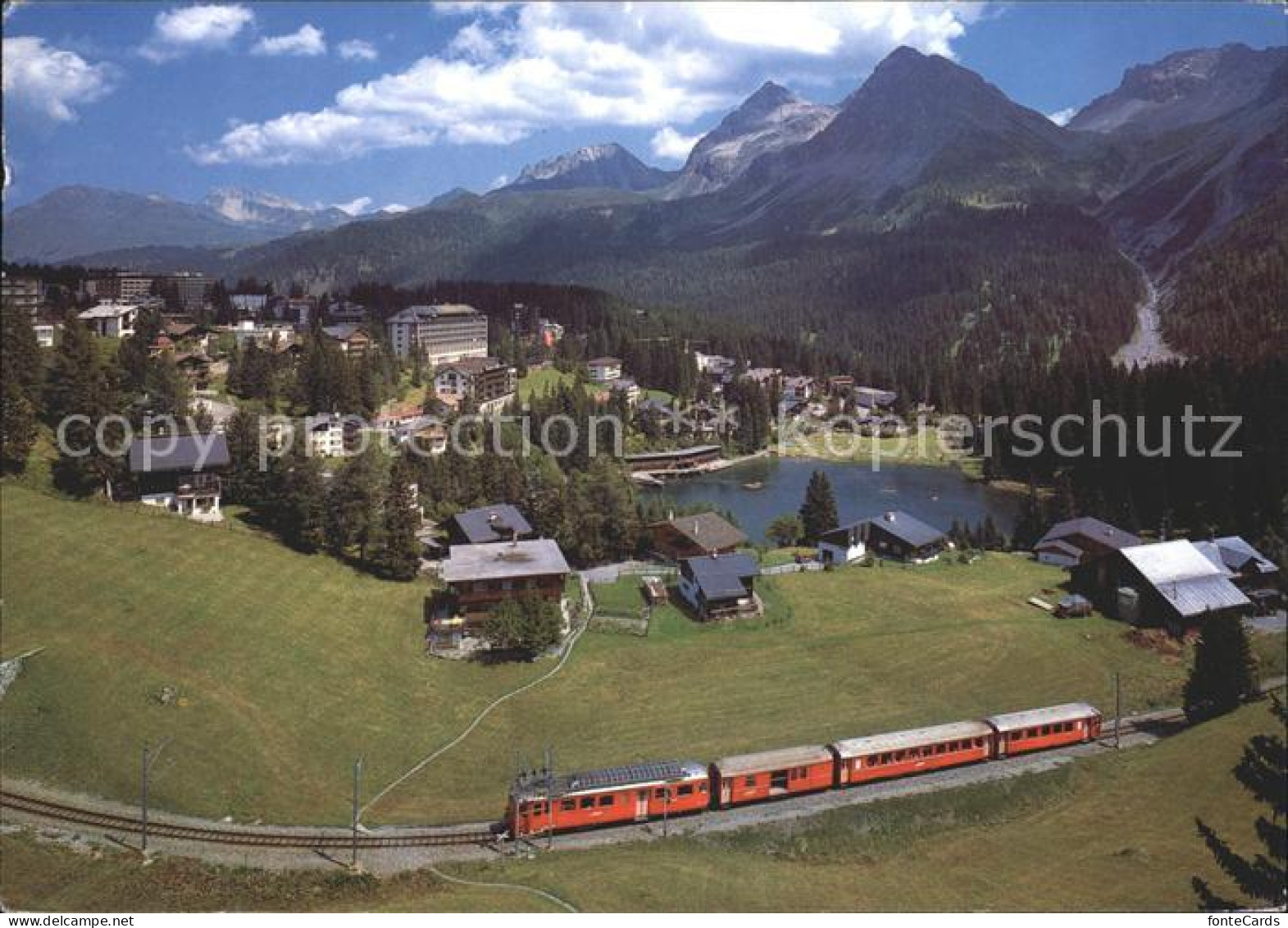 12314361 Arosa GR Seegrube Mit Untersee Und Bahn Arosa - Other & Unclassified