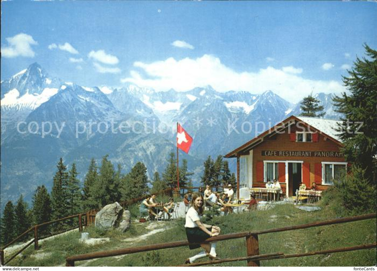 12314328 Wallis Valais Kanton Buerchneralp Cafe Restaurant Panorama Sion - Andere & Zonder Classificatie