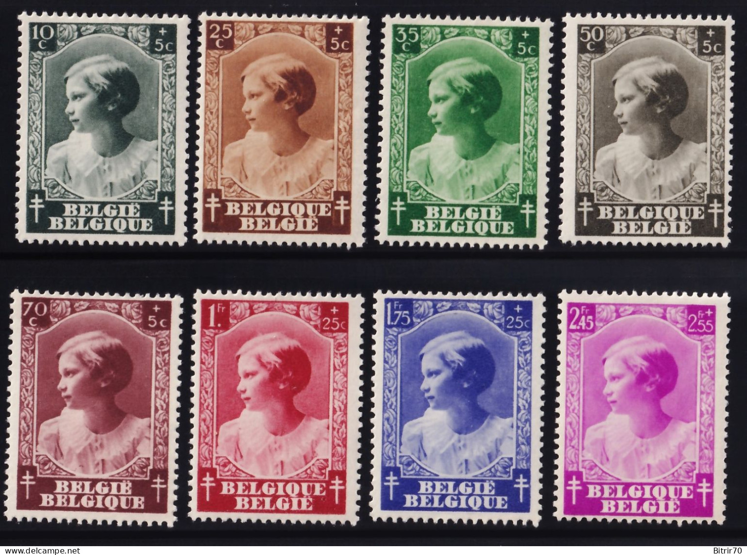 Belgica, 1937 Y&T. 458 / 465, MNH. - Ungebraucht