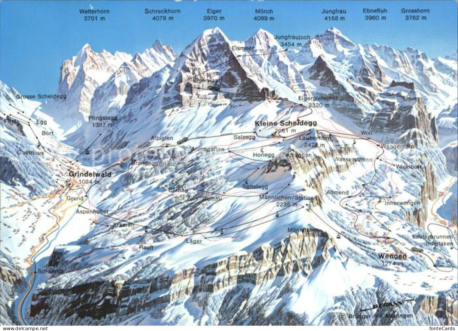 12314211 Wengen BE Jungfraugebiet Skigebiet Berner Alpen Wengen - Autres & Non Classés
