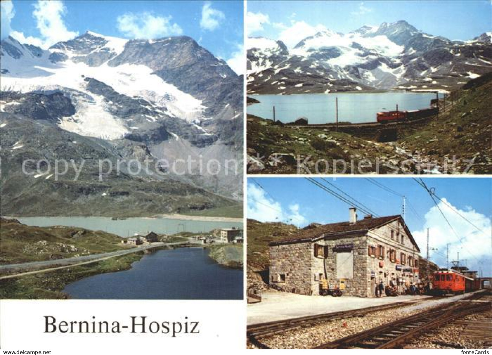 12314208 Pontresina Bernina Hospiz Bahnhof Eisenbahn Bergsee Gletscher Alpenpano - Other & Unclassified