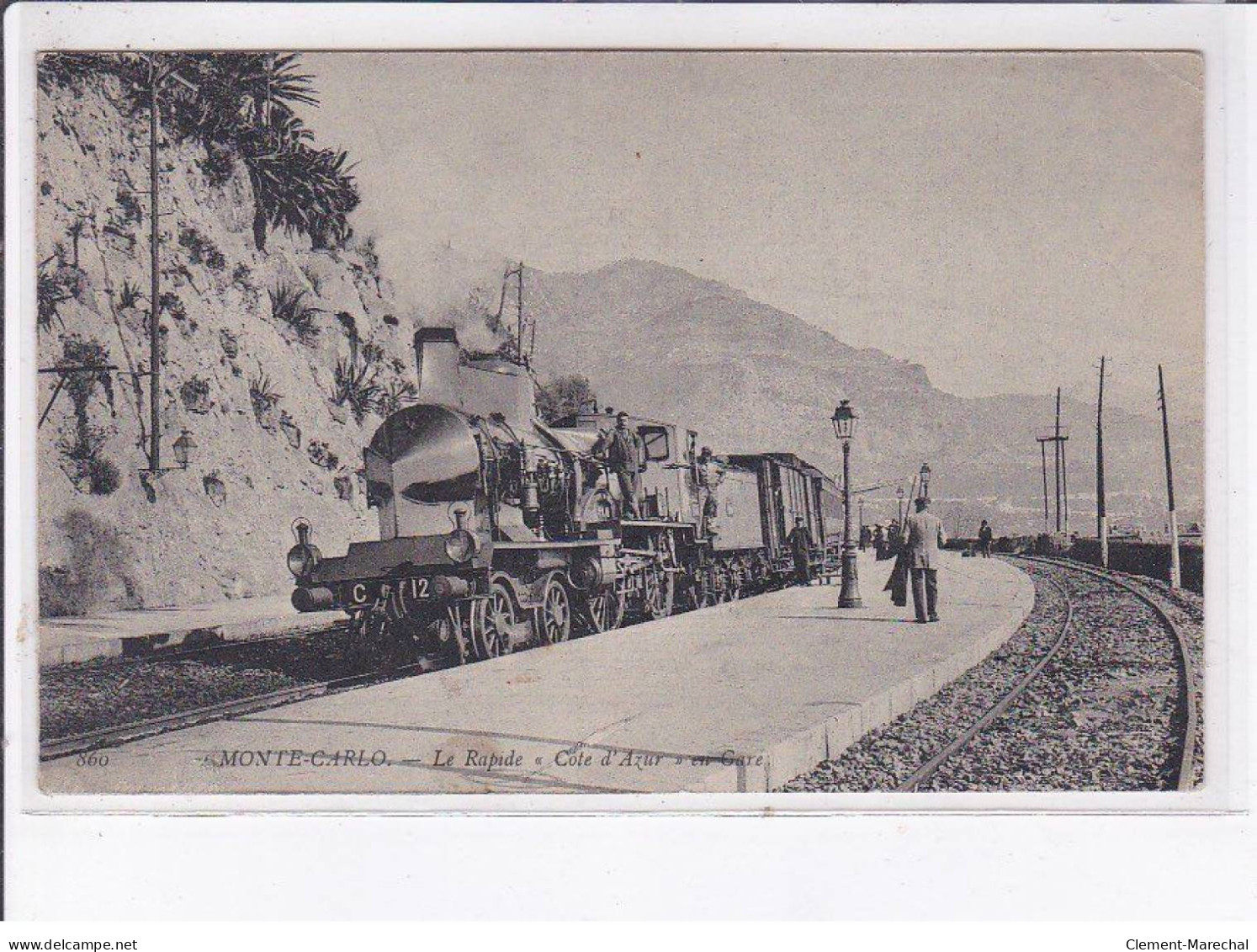 MONTE-CARLO: MONACO: Le Rapide "côte D'azur" En Gare - état - Monte-Carlo