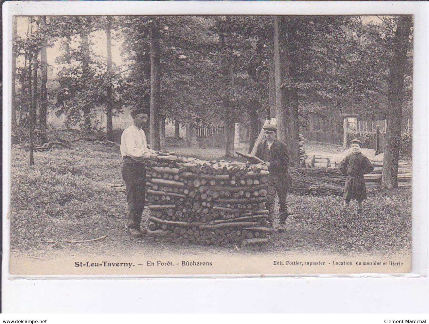 SAINT-LEU-TAVERNY: En Forêt, Bûcherons, Bois - Très Bon état - Other & Unclassified