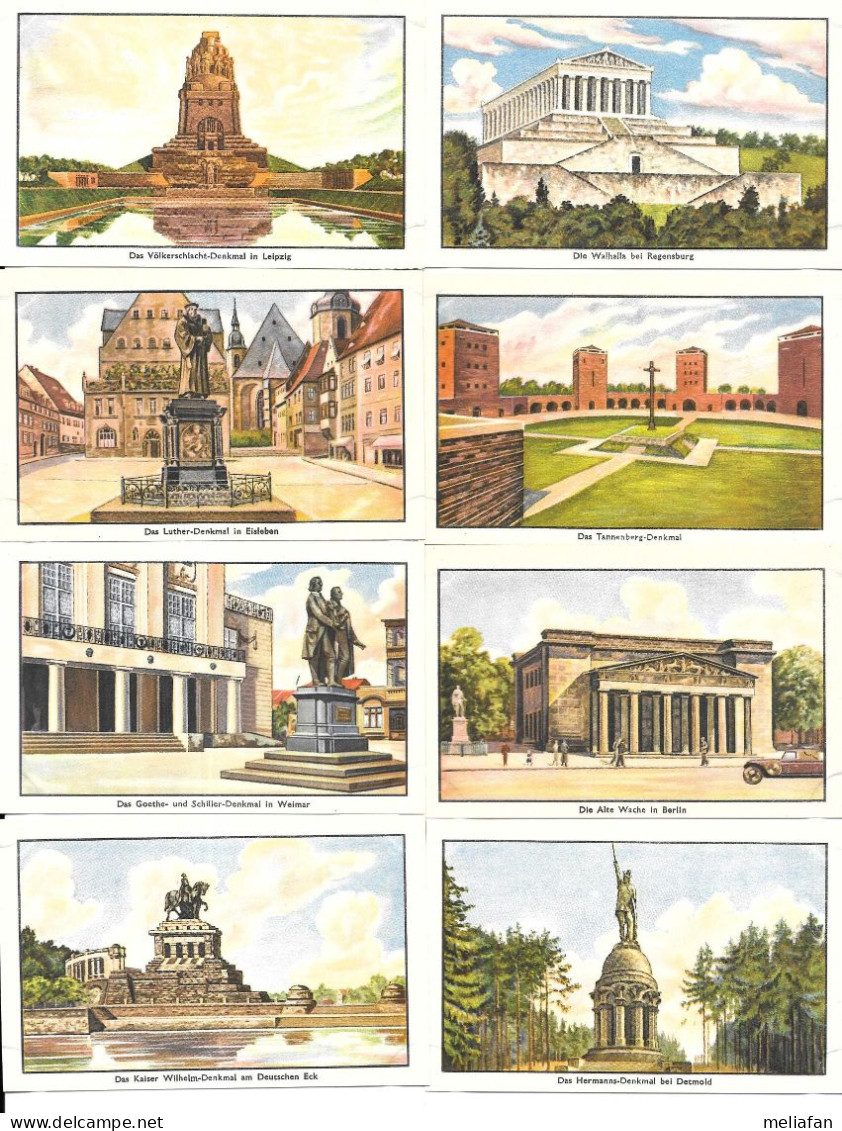 DX94 - SERIE CHROMOS MARGARINE HOMANN - MONUMENTS  ALLEMANDS - ALTE WACHE - WALHALLA - TANNENBERG - KAISER WILHELM - Sonstige & Ohne Zuordnung