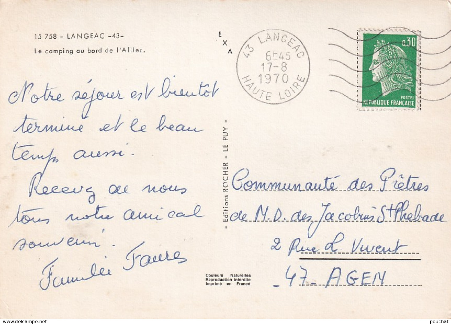 UR Nw39-(43) LANGEAC - LE CAMPING AU BORD DE L'ALLIER - Langeac