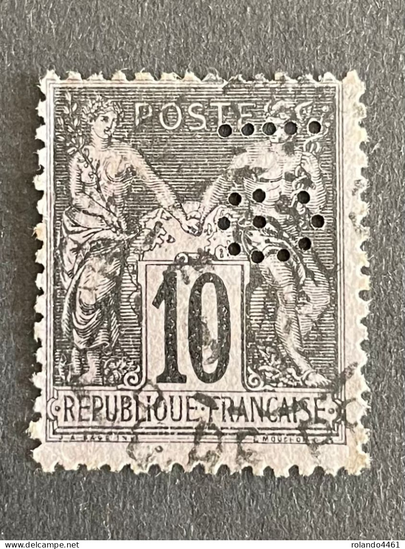 FRANCE G N° 89 Sage GI 76 Indice 3 Perforé Perforés Perfins Perfin Superbe !! - Other & Unclassified