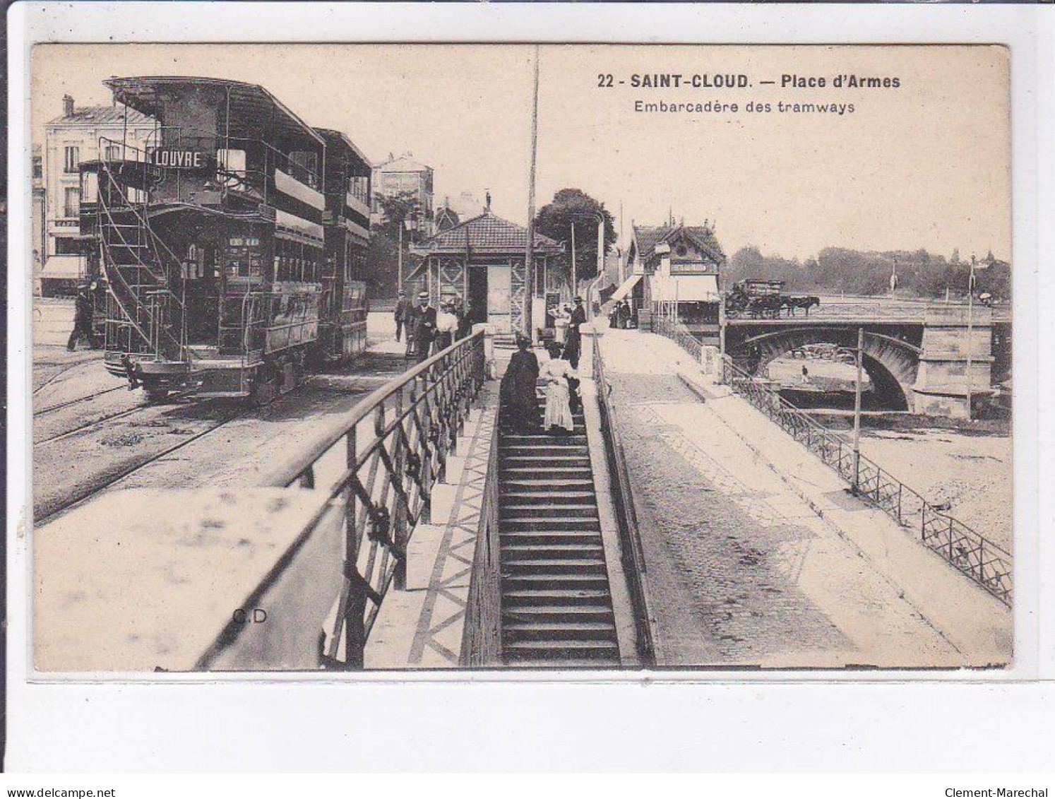 SAINT-CLOUD: Places D'armes, Embarcadère Des Tramways - Très Bon état - Saint Cloud