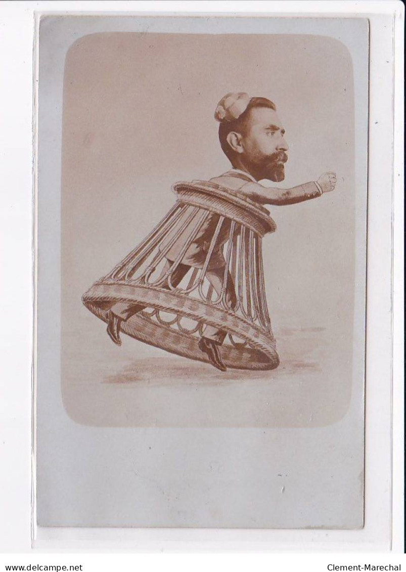 SURREALISME / PHOTOMONTAGE : Carte Photo D'un Homme Vers 1910 - Très Bon état - Autres & Non Classés