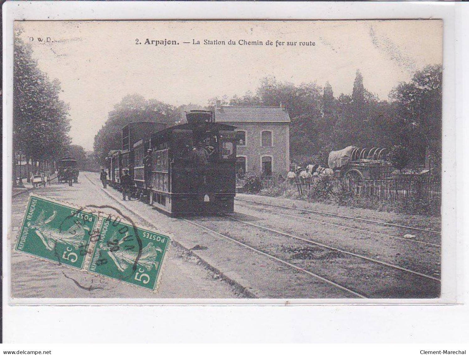 ARPAJON: La Station Du Chemin De Fer Sur Route - Très Bon état - Arpajon