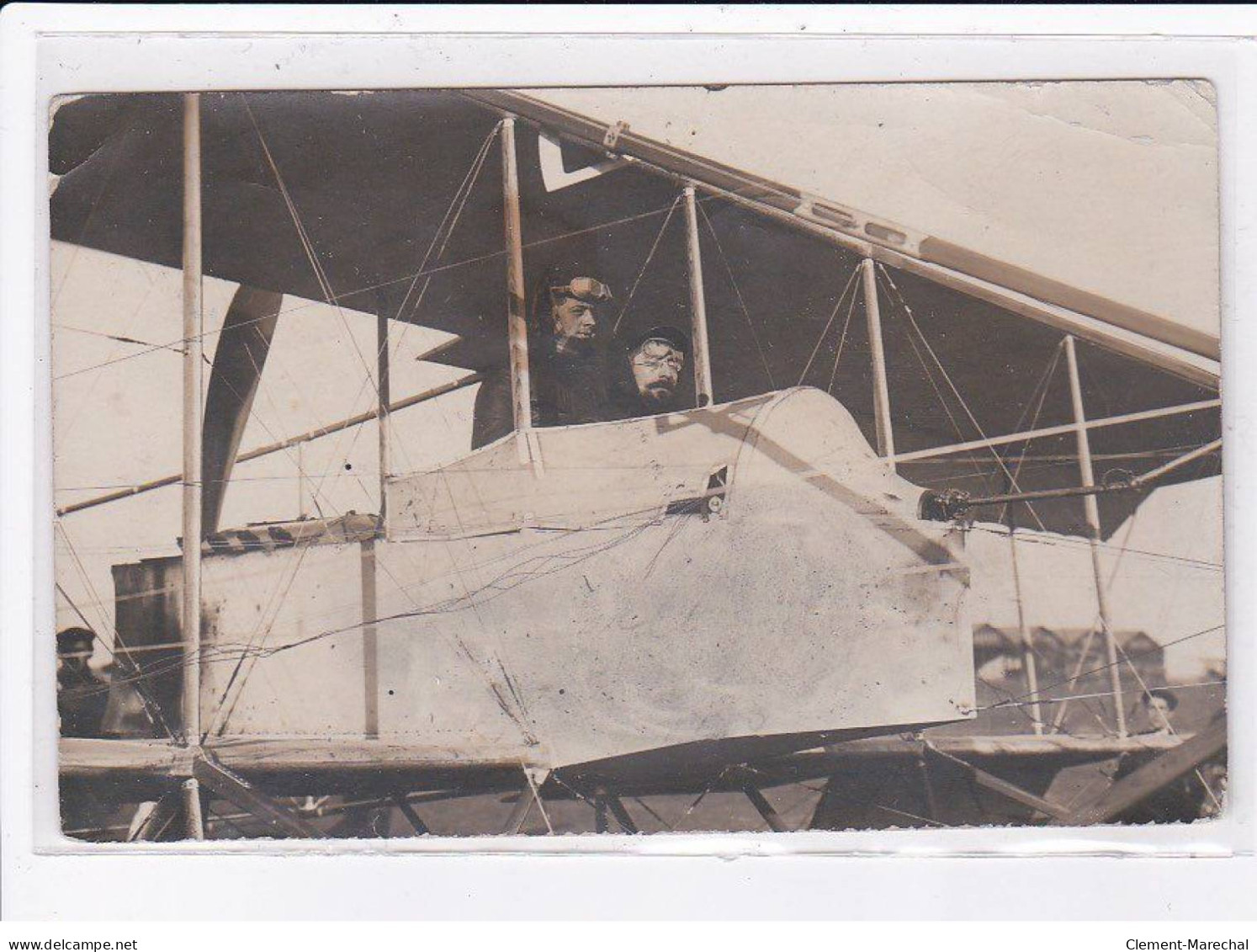 AVIATION :  Carte Photo - Autographe De L'aviateur ETEVE à Versailles - état - Dirigeables