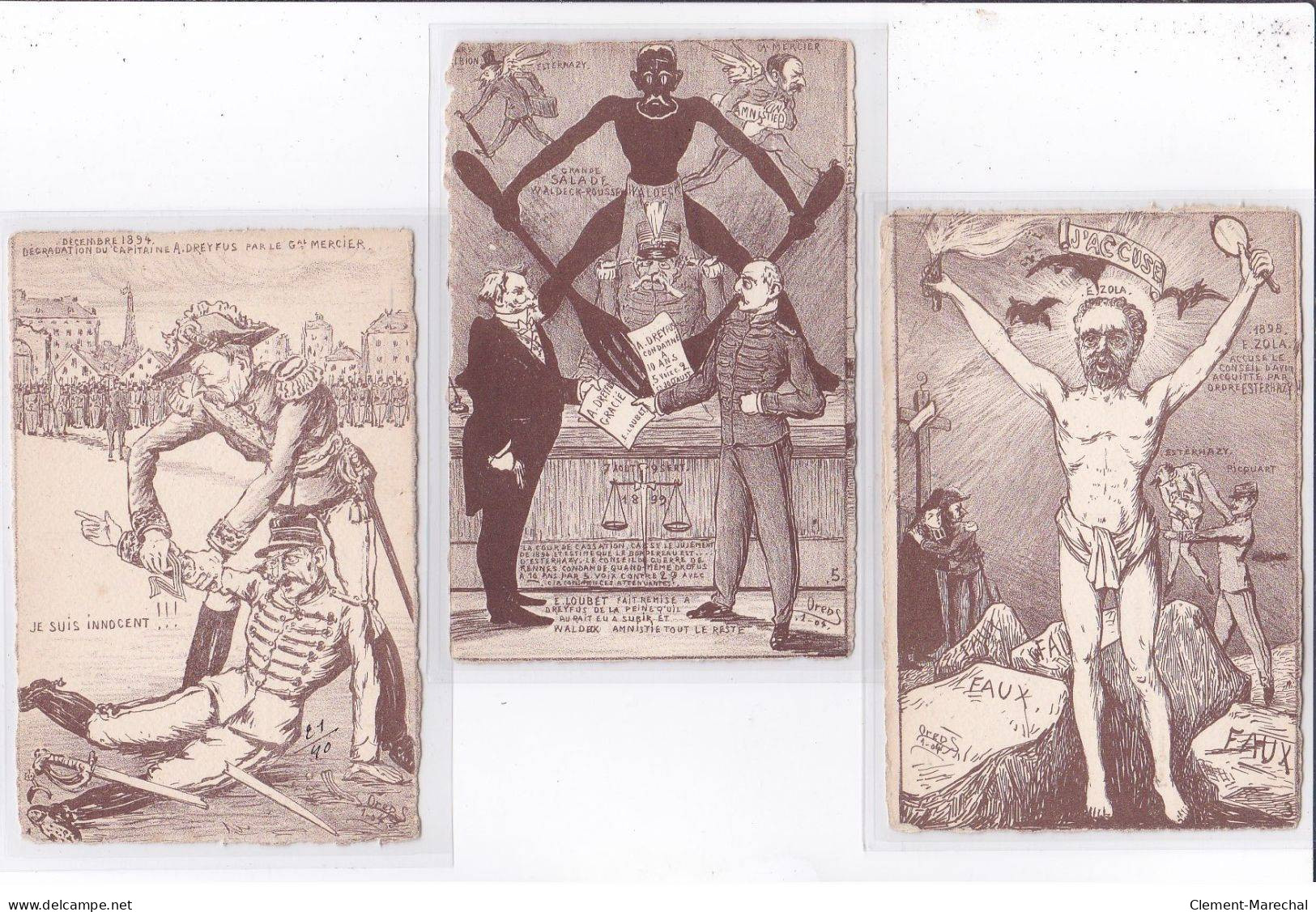 JUDAICA : AFFAIRE DREYFUS - Série De 6 Cpa Illustrée Par Orens (édition Rare) Très Bon état - Judaisme