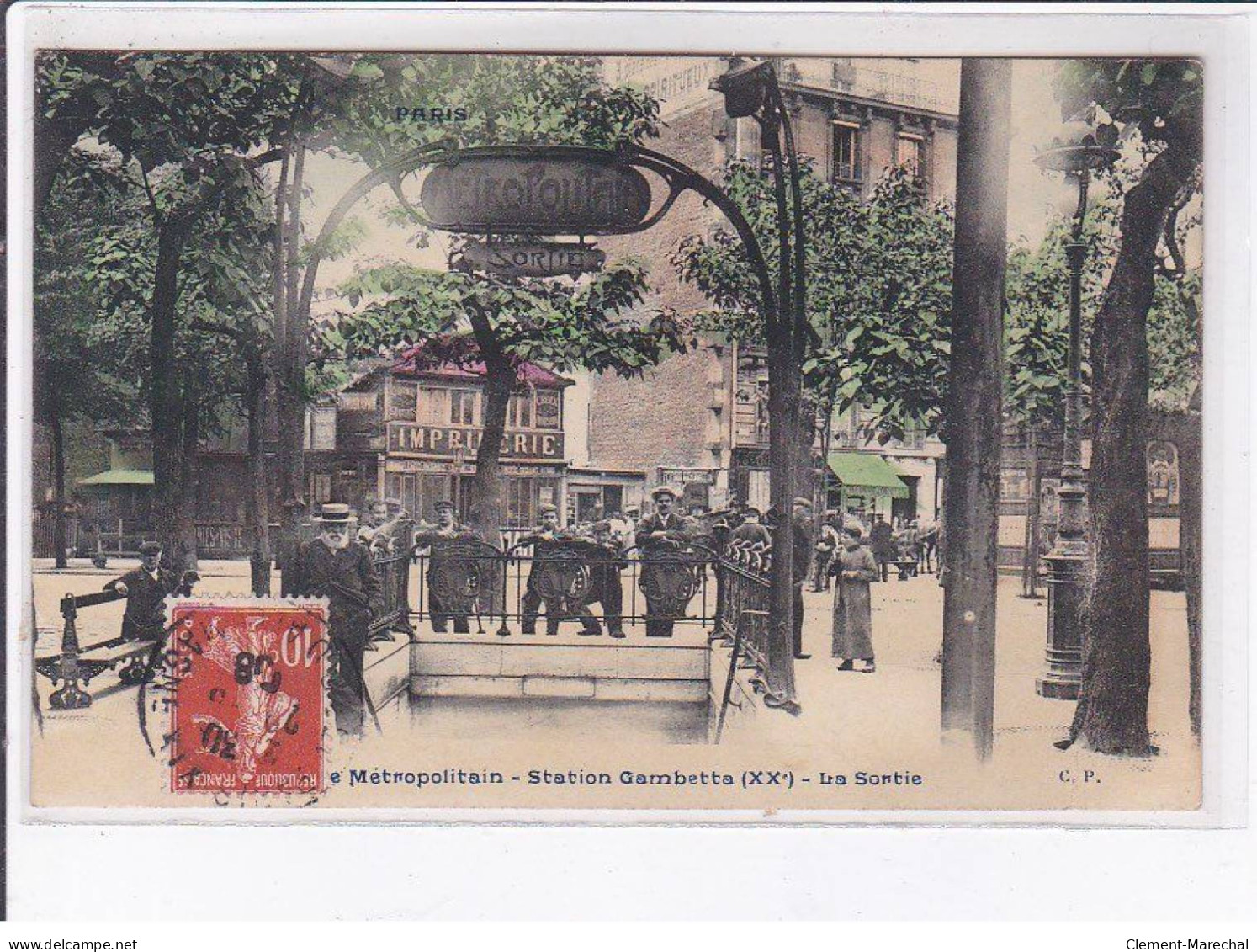 PARIS: 75020, Métro, Station Gambetta, La Sortie - Très Bon état - Sonstige Sehenswürdigkeiten