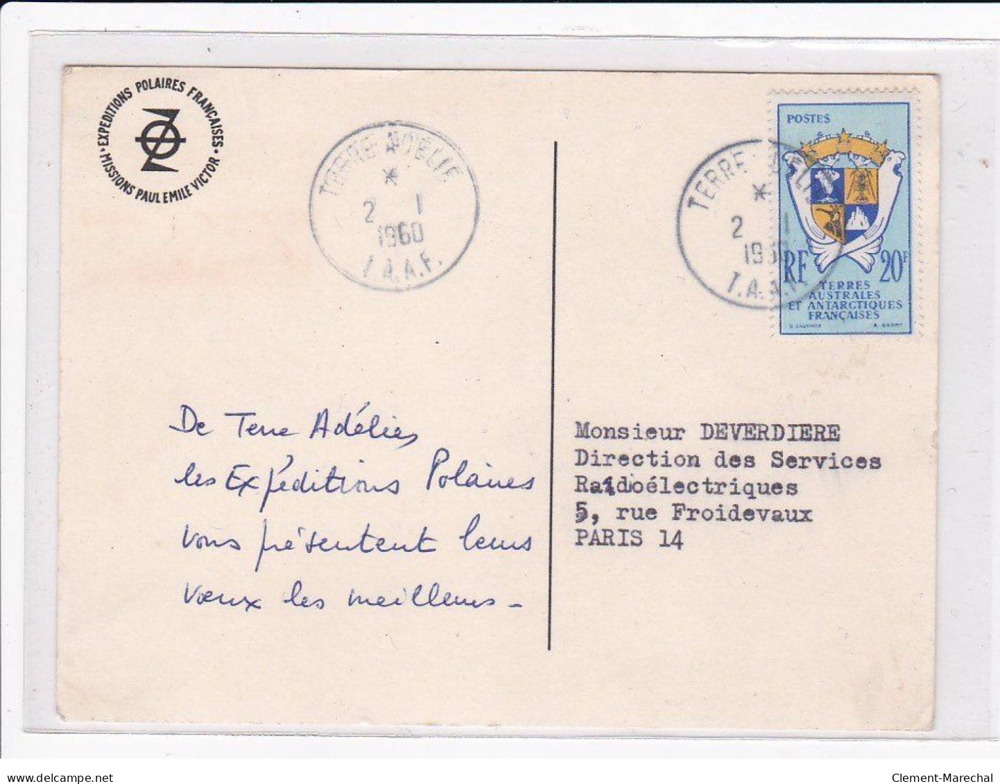 POLAIRE : lot de 11 cartes postales et 1 devant de lettre dont 6 avec l'autographe de Paul Emile Victor - bon état