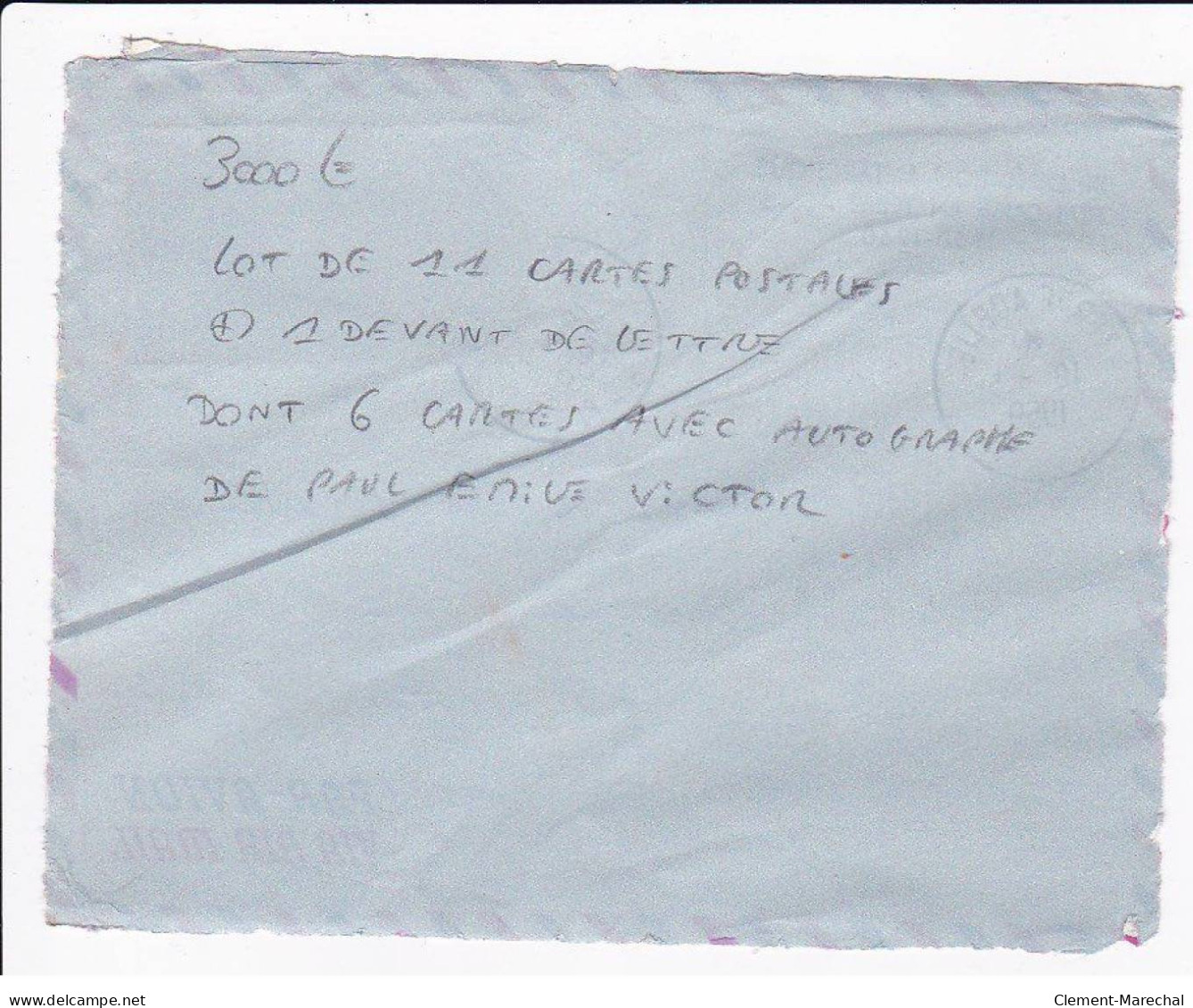 POLAIRE : lot de 11 cartes postales et 1 devant de lettre dont 6 avec l'autographe de Paul Emile Victor - bon état