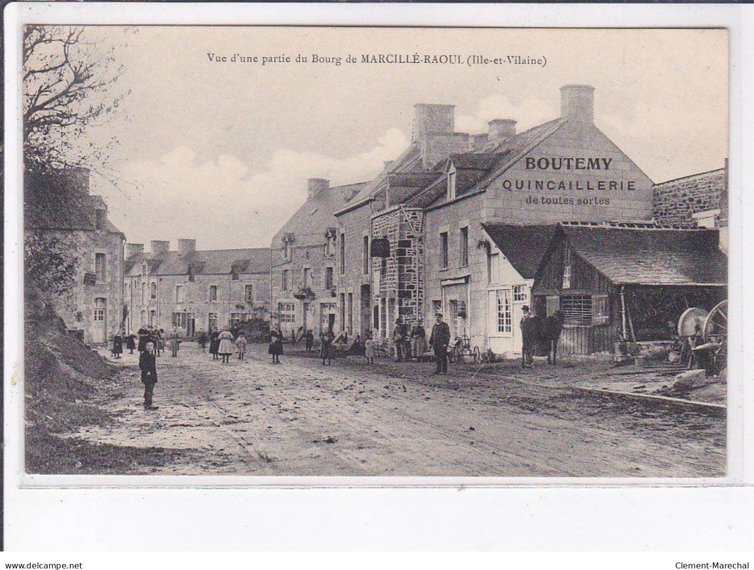 MARCILLE-RAOUL: Vue D'une Partie Du Bourg, Boutemy Quincaillerie De Toutes Sortes - Très Bon état - Sonstige & Ohne Zuordnung