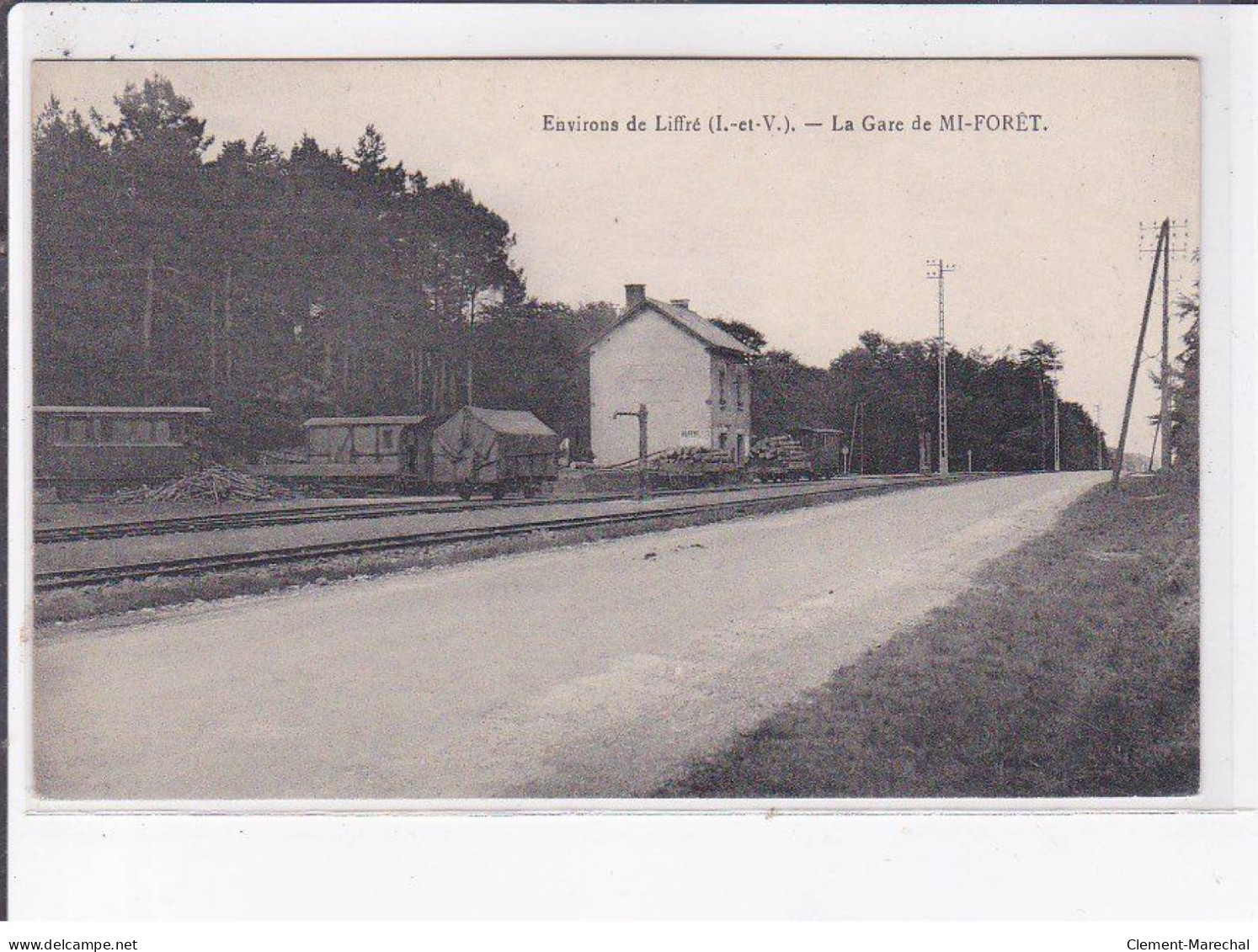 Environs De LIFFRE: La Gare De Mi-forêt - Très Bon état - Sonstige & Ohne Zuordnung