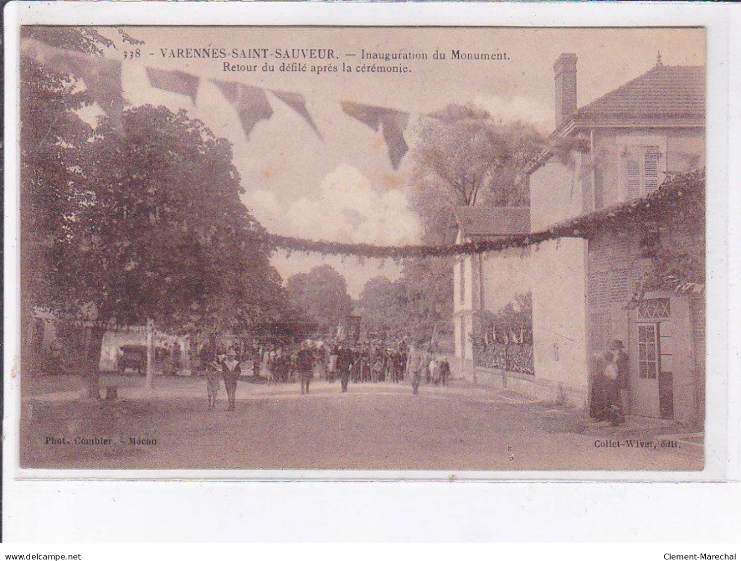 VARENNES-SAINT-SAUVEUR: Inauguration Du Monument, Retour Du Défilé Après La Cérélonie - Très Bon état - Autres & Non Classés