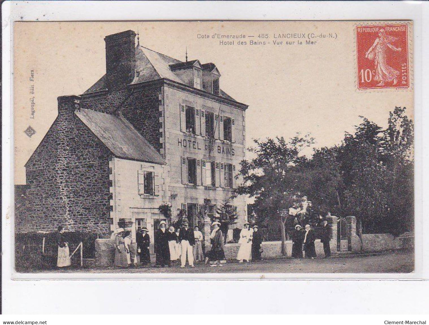 LANCIEUX: Hôtel Des Bains, Vue Sur La Mer - état - Lancieux
