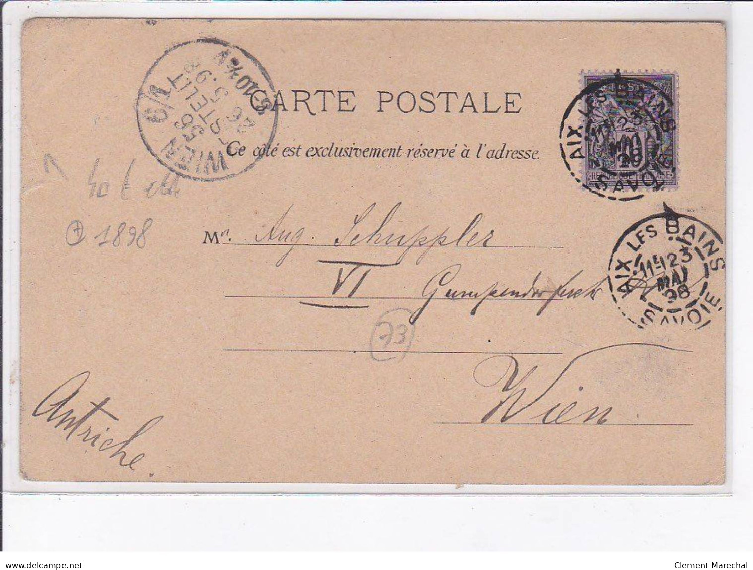AIX-LES-BAINS: Souvenir, 1898 - état - Aix Les Bains