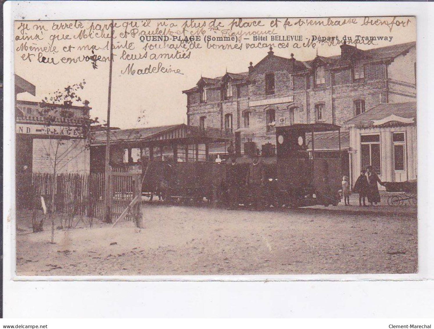 QUEND-PLAGE: Hôtel Bellevue, Départ Du Tramway - Très Bon état - Quend