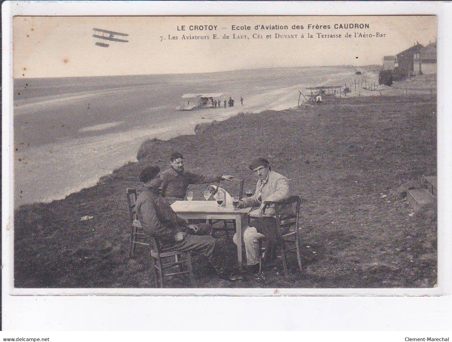 LE CROTOY: école D'aviation Des Frères Caudron, Laet, Cés Et Duvant - état - Le Crotoy