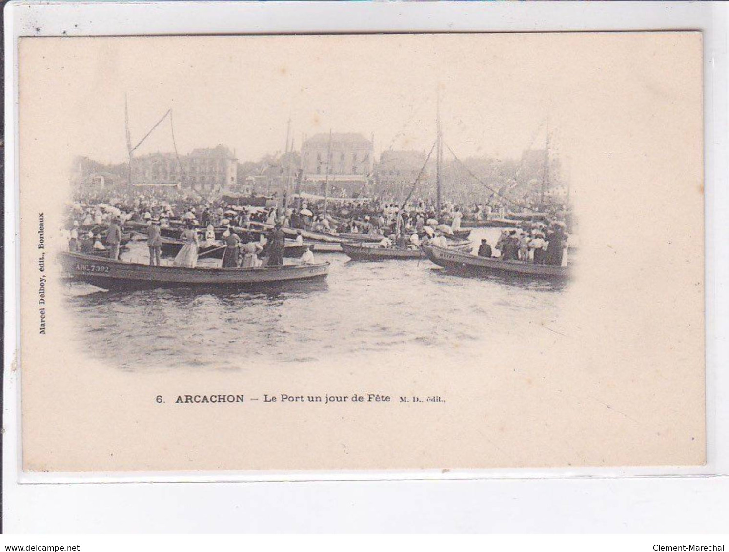 ARCACHON: Le Port Un Jour De Fête - Très Bon état - Arcachon