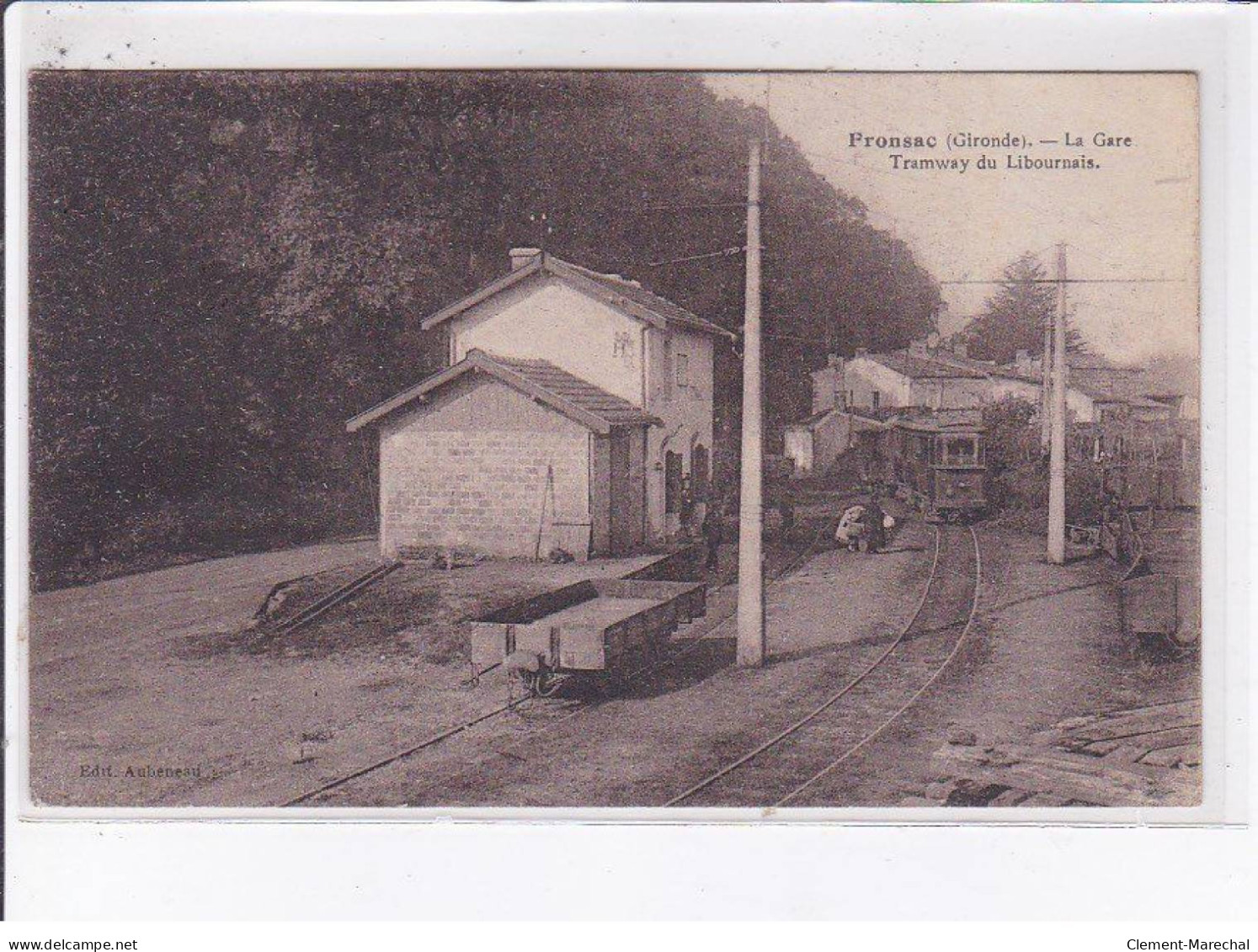 FRONSAC: La Gare, Tramway Du Libournais - Très Bon état - Other & Unclassified