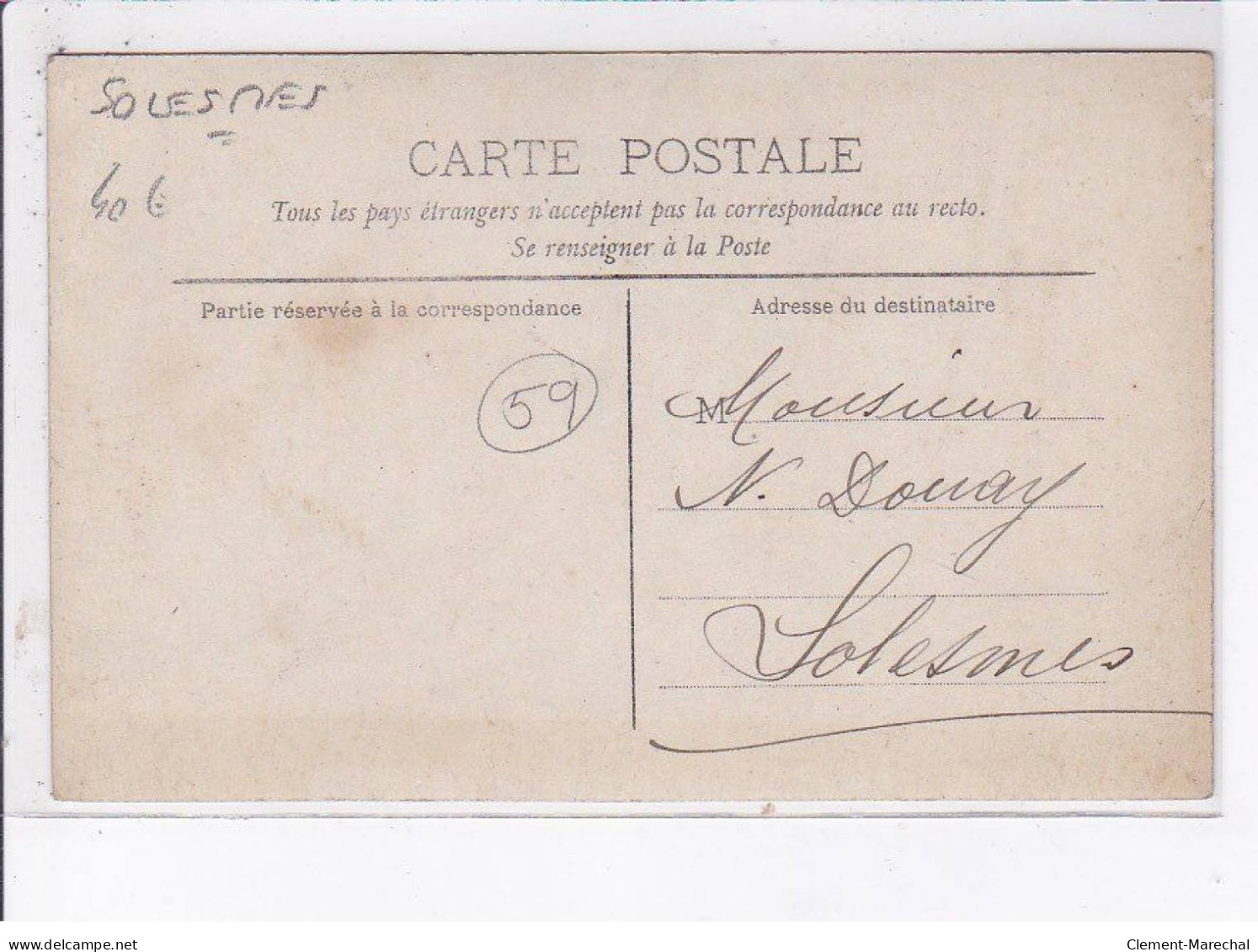 SOLESMES: 17 Octobre 1908, Personnages - état - Solesmes