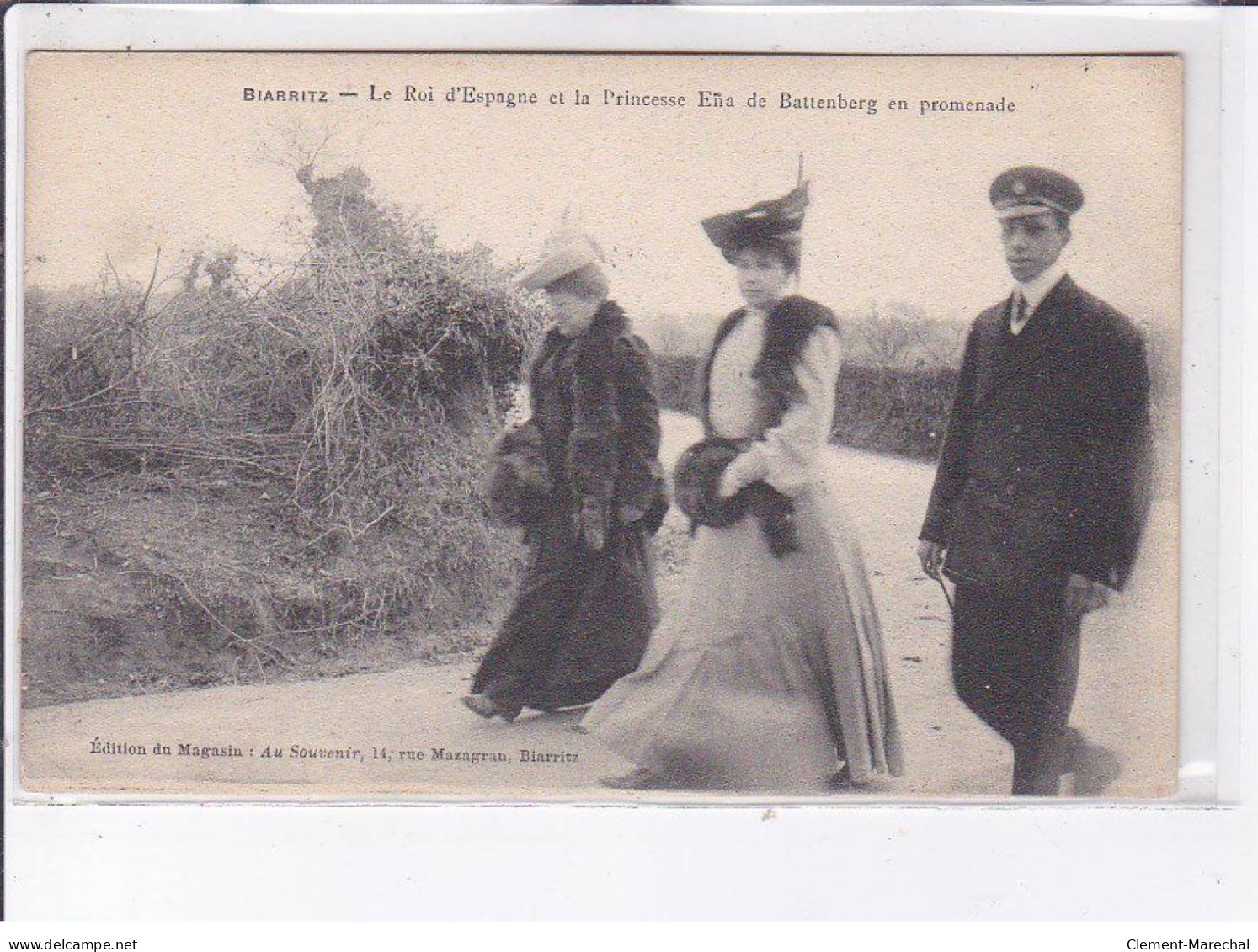 BIARRITZ: Roi D'espagne Et La Princesse Ena De Battenberg En Promenade - Très Bon état - Biarritz