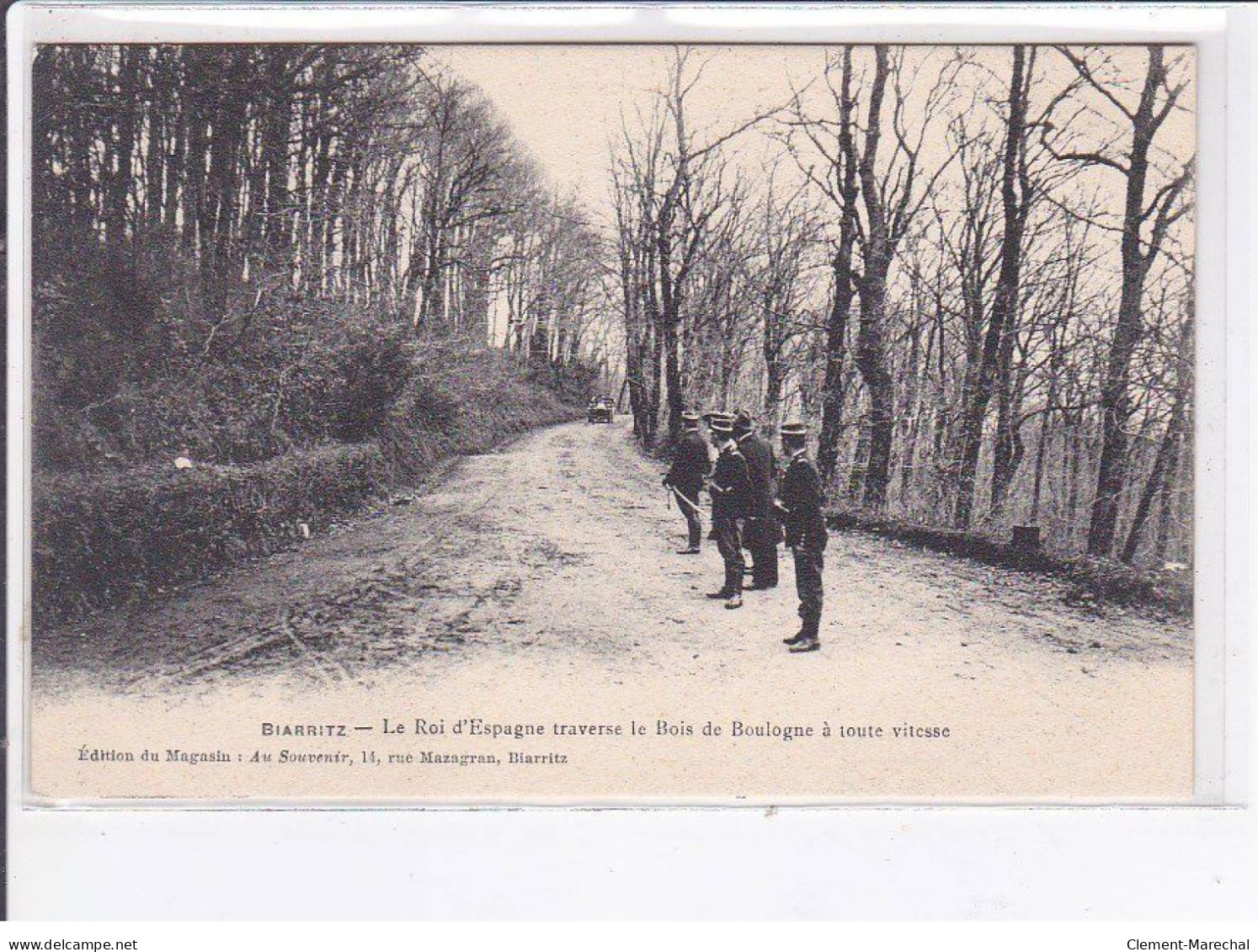 BIARRITZ: Le Roi D'espagne Traverse Le Bois De Boulogne à Toute Vitesse - Très Bon état - Biarritz