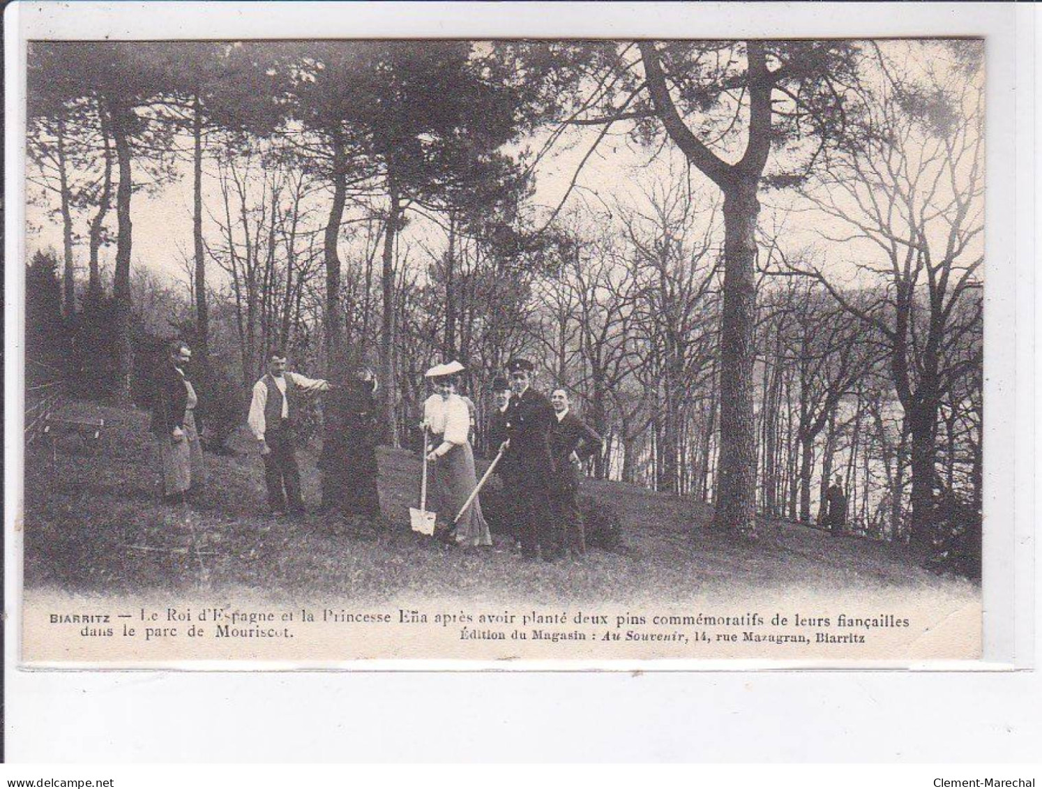 BIARRITZ: Roi D'espagne Et Princesse Ena De Battenberg Plantant Un Sapin Dans Le Parc De Mouriscot - Très Bon état - Biarritz
